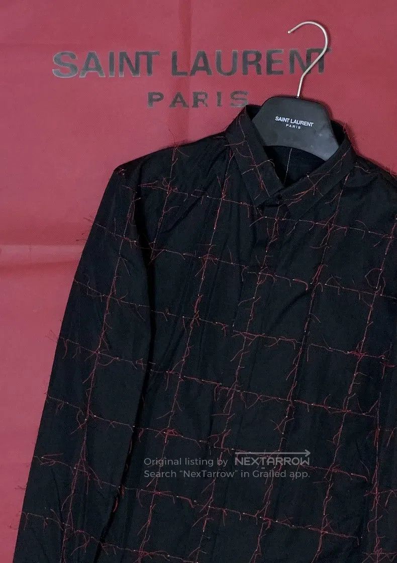 Dior Dior size 39 Black Red Fringe Shirt Size US L / EU 52-54 / 3 - 7 Thumbnail