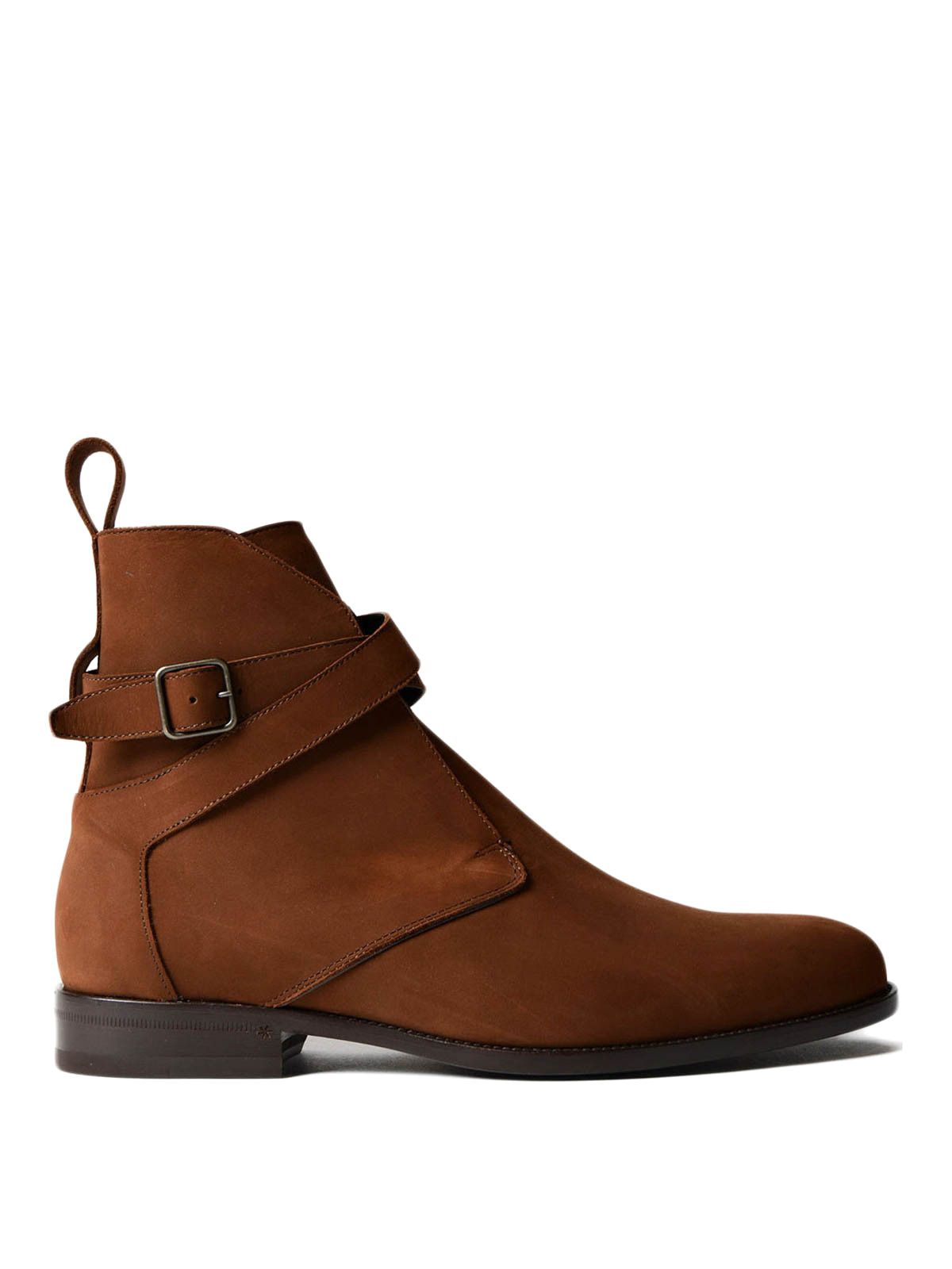 image of Hedi Slimane x Saint Laurent Paris Dare 25 Jodhpur Boots in Brown, Men's (Size 12)