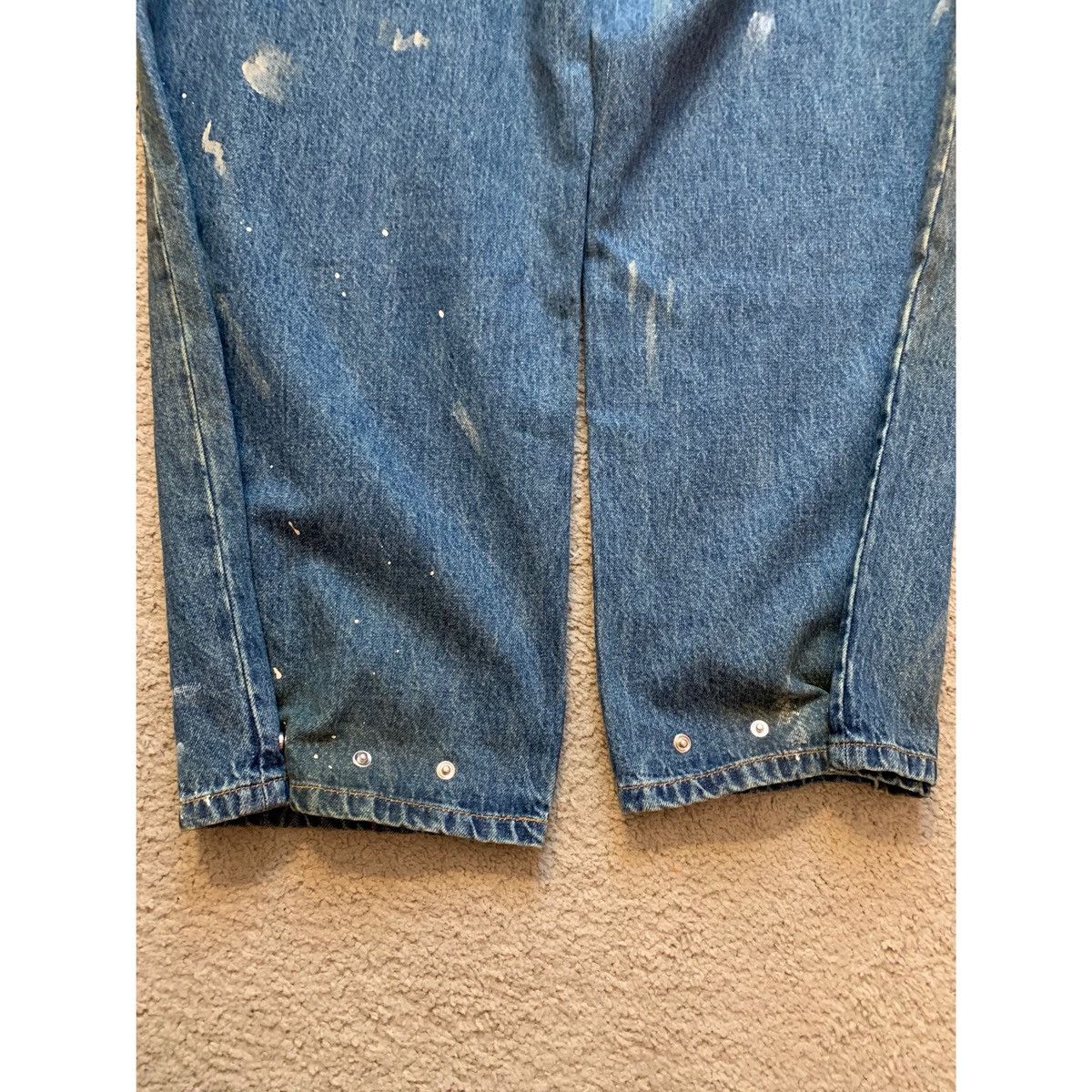 Helmut Lang HELMUT LANG CROPPED PAINT SPLATTER WIDE LEG JEANS Size US 34 / EU 50 - 9 Thumbnail