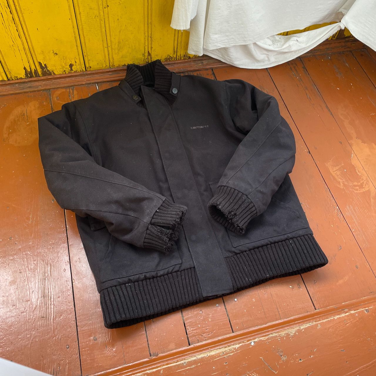Carhartt Vintage Carhartt Black Hooded Jacket – Heavy Canvas Workwear Size US L / EU 52-54 / 3 - 8 Thumbnail