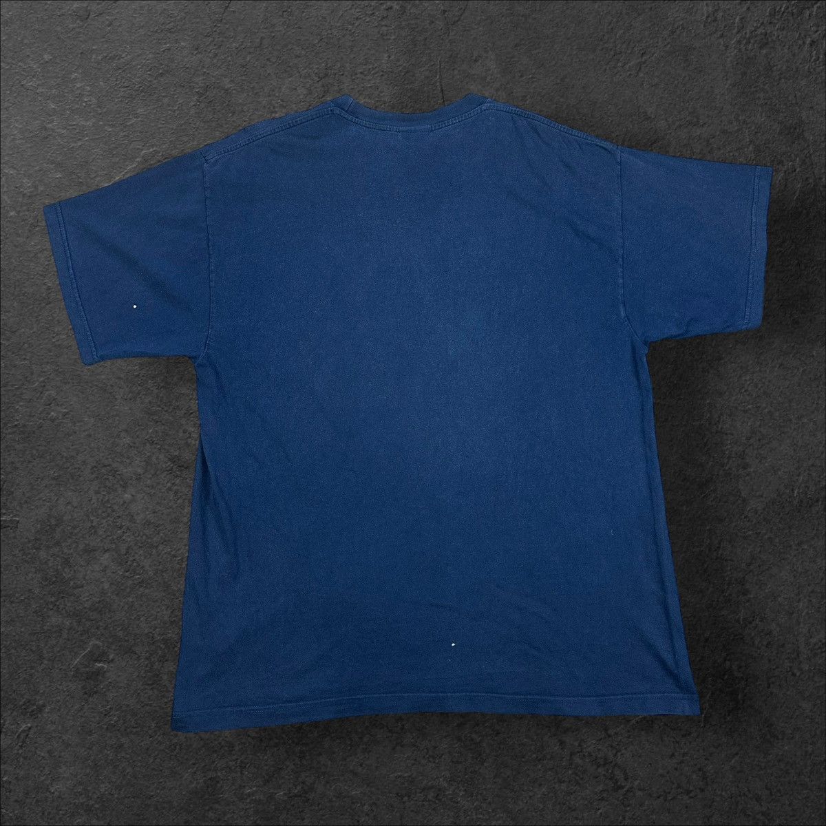 Nike × Vintage Vintage 90s Nike Big Logo Navy Blue T shirt XL Tee Size US XL / EU 56 / 4 - 2 Thumbnail