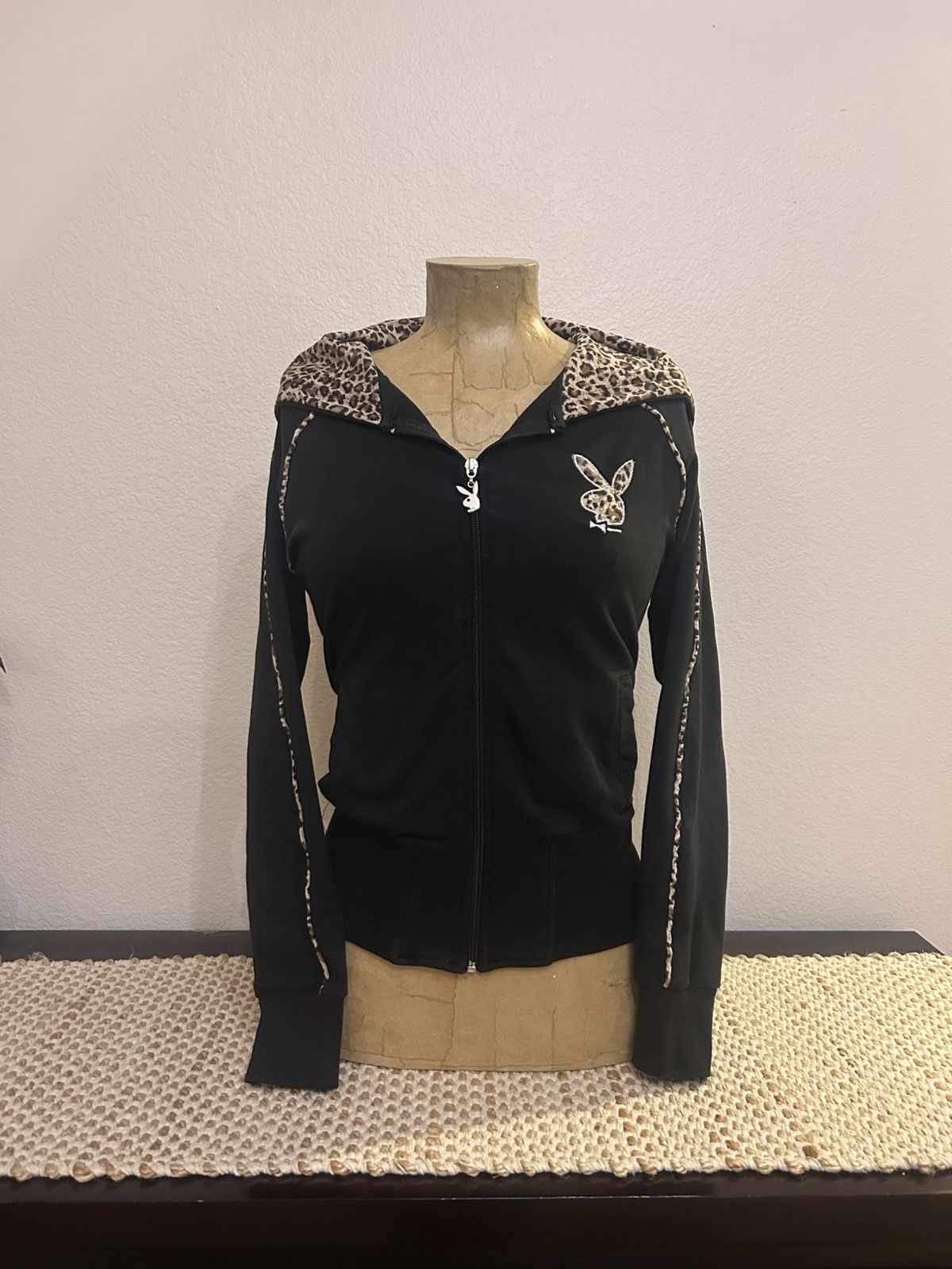 Playboy Vintage 90s/2000s Playboy Leopard Print Zip Up Size M / US 6-8 / IT 42-44 - 1 Thumbnail