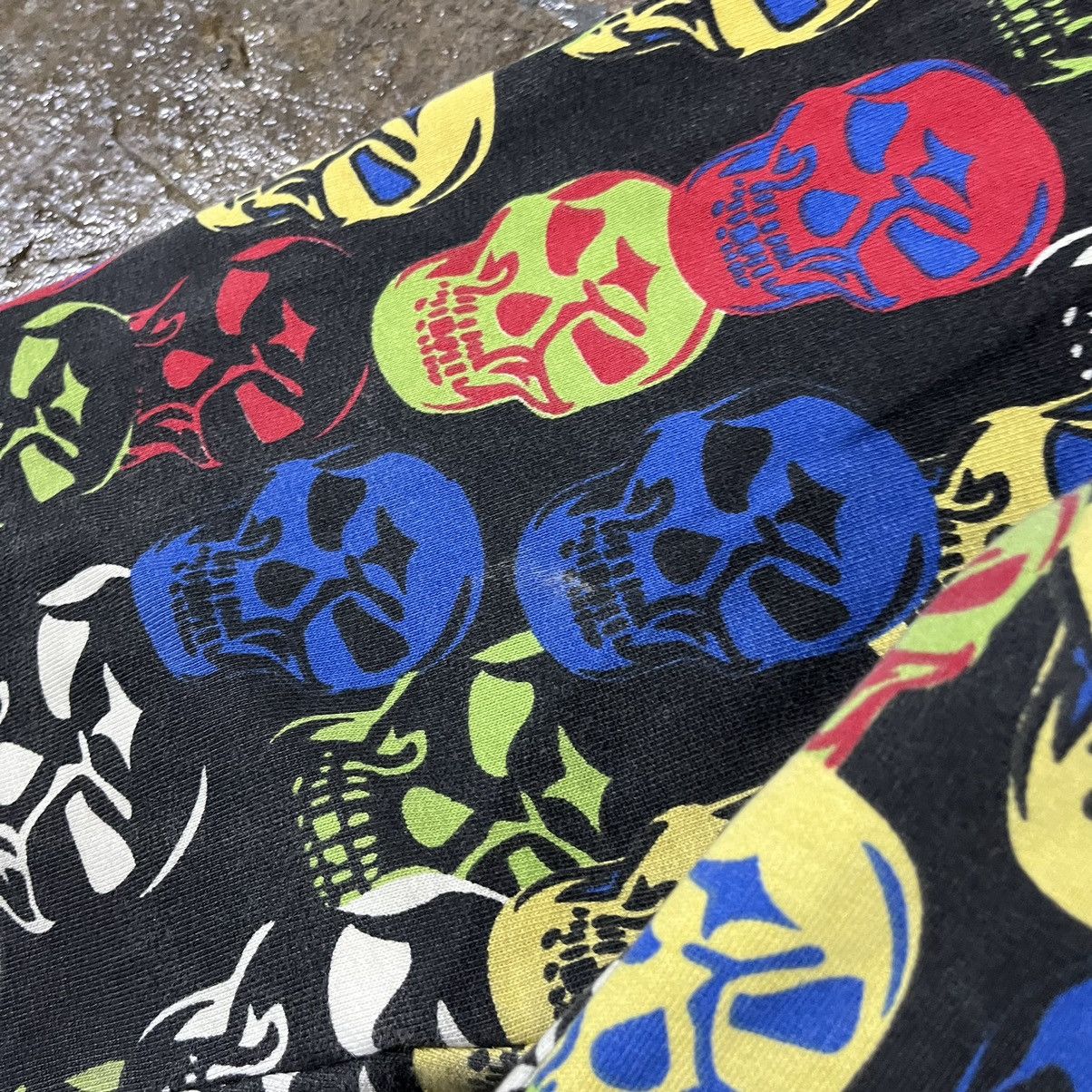 Affliction × JNCO × Vintage CRAZY Y2K SKULL ALL OVER PRINT ZIP-UP HOODIE GRUNGE GOTH Size US XL / EU 56 / 4 - 5 Thumbnail