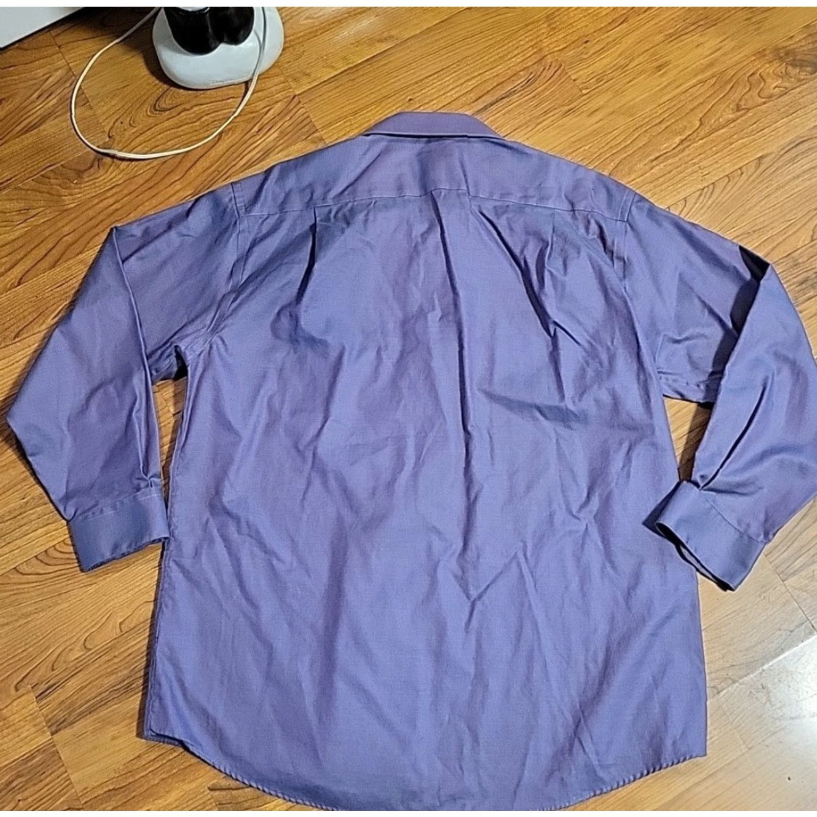 Kenneth Cole VINTAGE Awearness Kenneth Cole Purple Button-Up LS Shirt 17.5" 32/33 Non-Iron Slimfit Mens Shirt Size US XXL / EU 58 / 5 - 3 Thumbnail
