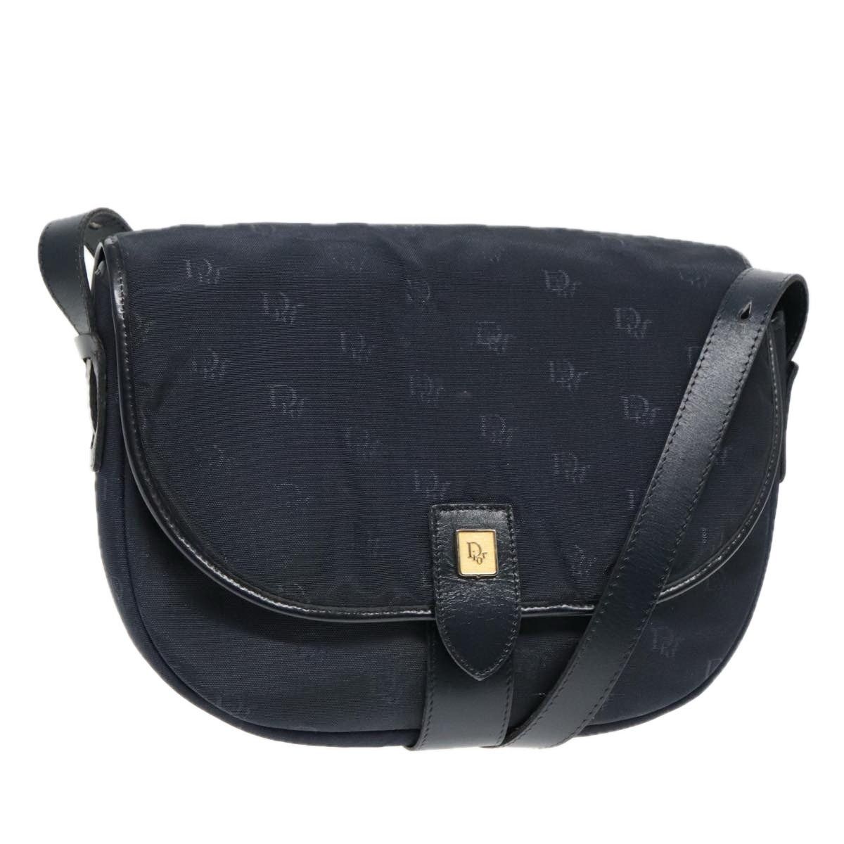 Dior Canvas Shoulder Bag Navy in Blue, Women's