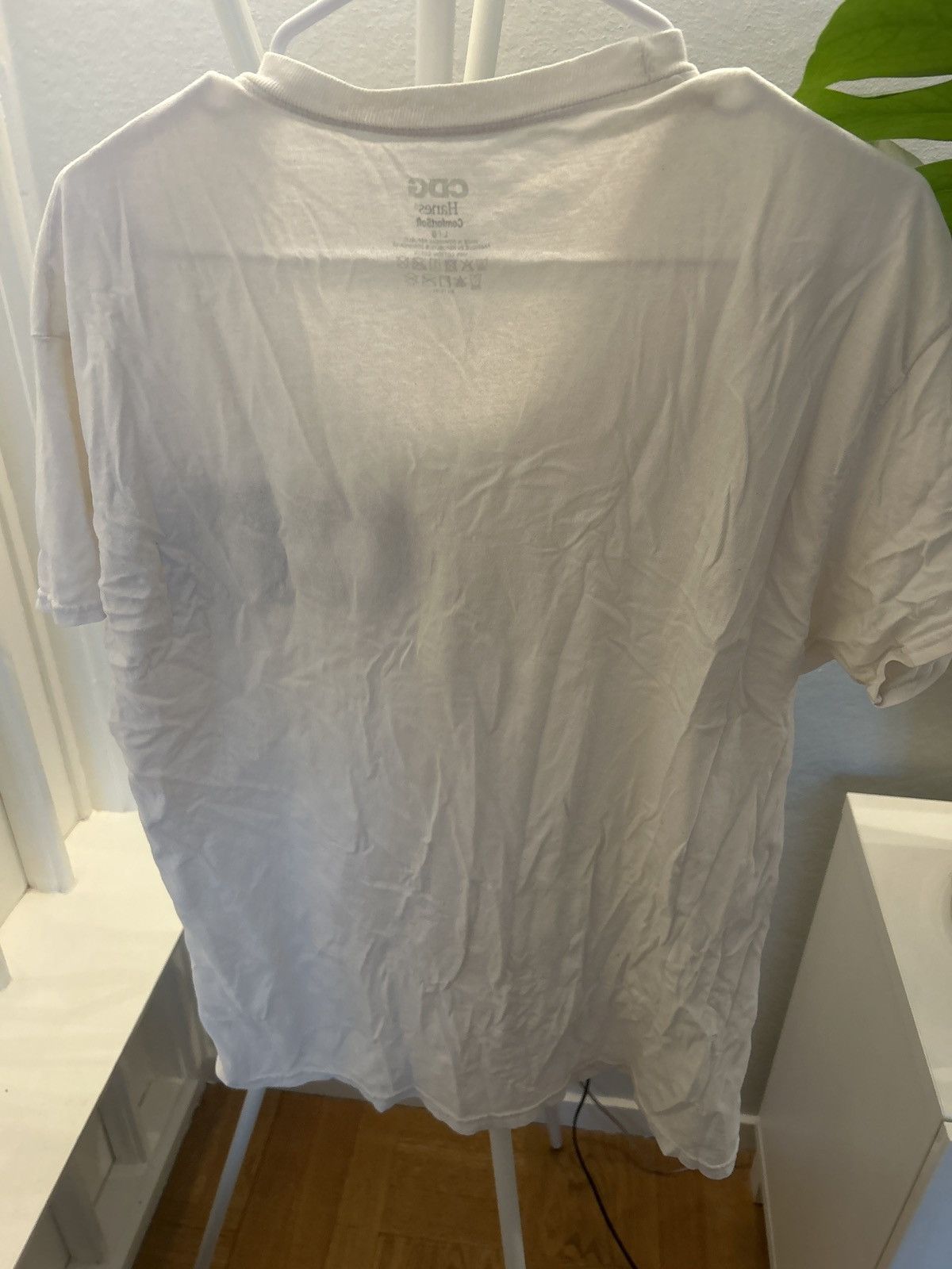 Comme des Garcons CDG hanes white tee Size US L / EU 52-54 / 3 - 3 Thumbnail