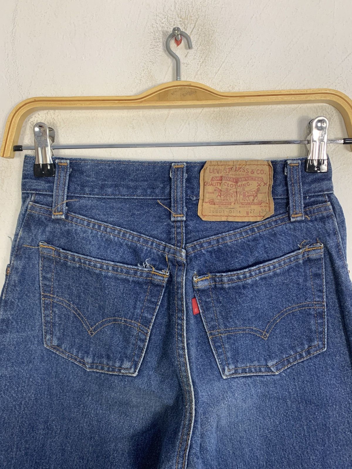 Levi's Vintage Clothing 70s 80s Lot 26501-0116 Denim Jeans Size 23" - 7 Thumbnail