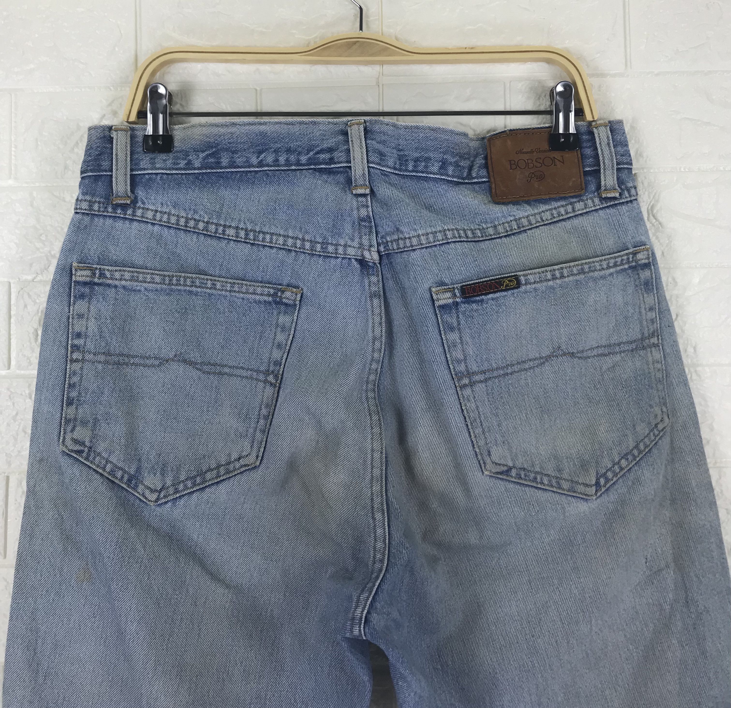 Vintage Vintage Bobson Light Wash Distressed Jeans Size US 34 / EU 50 - 6 Thumbnail
