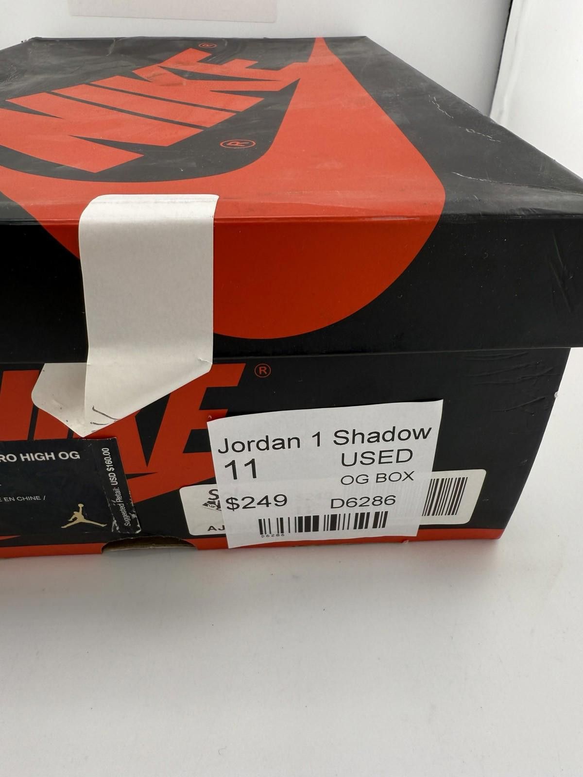 Nike Jordan 1 Shadow 11 Used OG Box Size US 11 / EU 44 - 9 Thumbnail