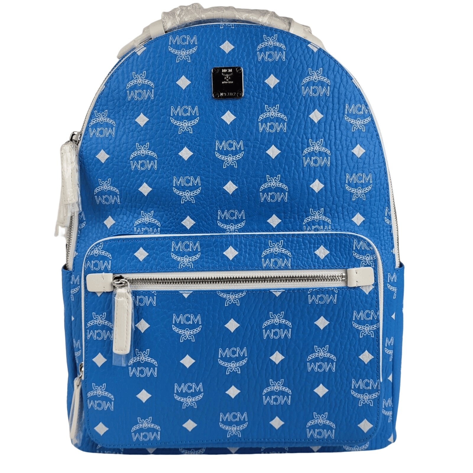 MCM MCM Unisex Blue Visetos Coated Canvas Medium Backpack Grailed