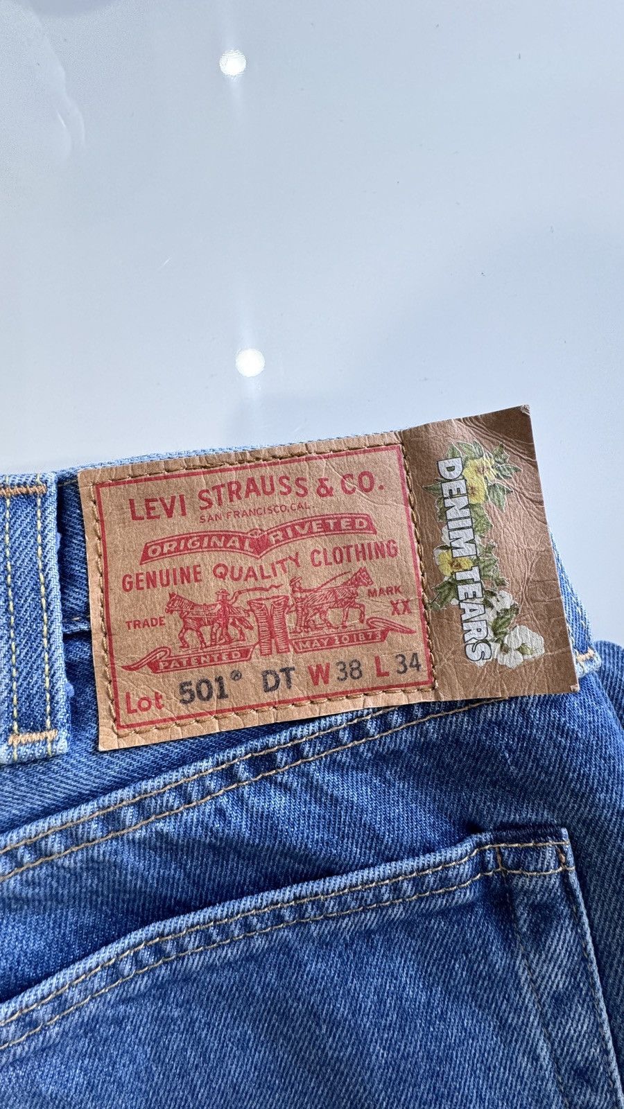 DENIM TEARS DENIM TEARS CHAIN STITCH COTTON WREATH DENIM Size US 38 / EU 54 - 13 Thumbnail