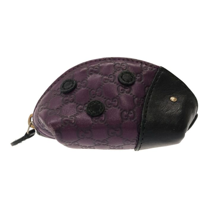 Gucci Gucci coin case purse 282640 purple x black micro Guccissima