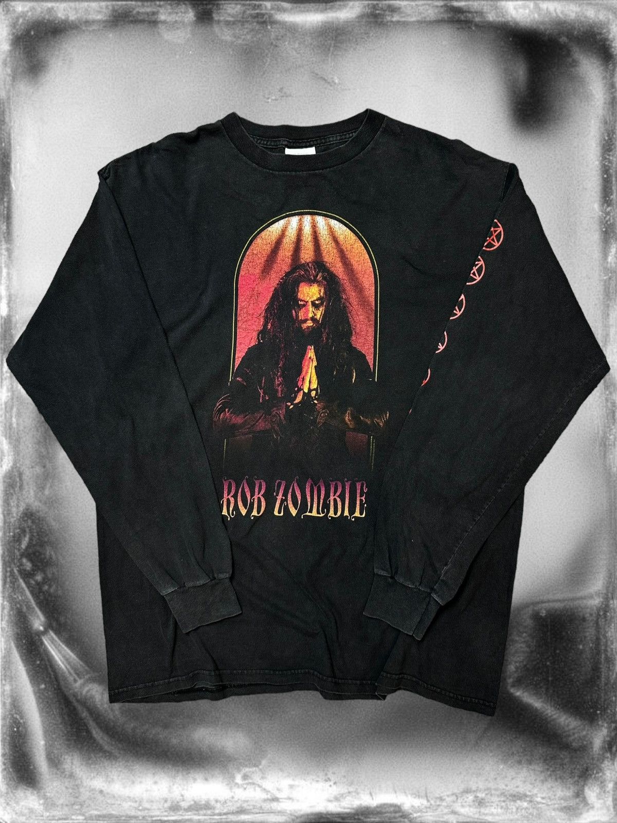 image of Band Tees x Rock T Shirt Vintage 90’S Rob Zombie “Satan” Long Sleeve Tee in Black, Men's (Size XL)