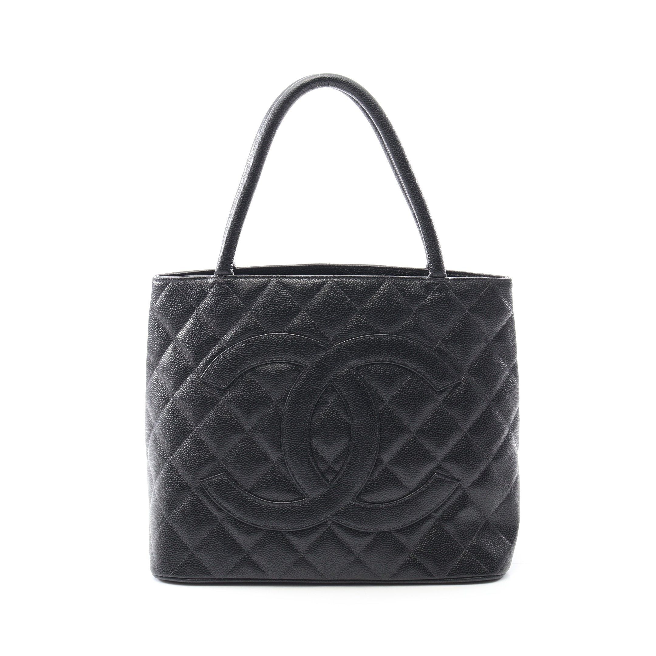 Chanel Reissue Tote Handbag Bag Caviar Skin Black Gold Hardware, Women's