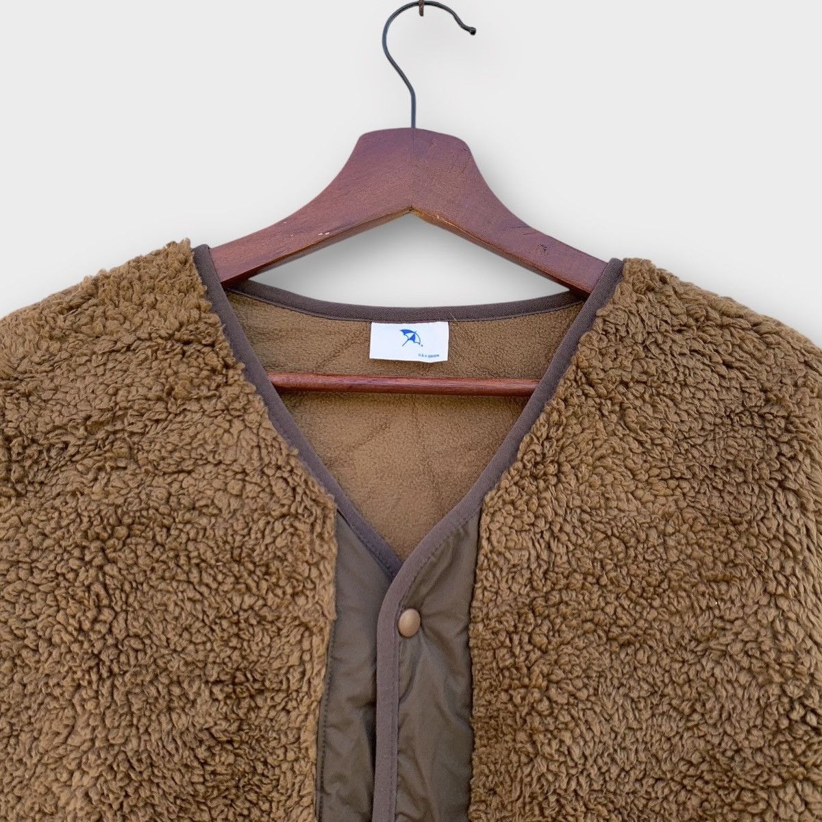 Japanese Brand × Other Fleece Arnold Palmer Brown Cardigan Jacket Size M / US 6-8 / IT 42-44 - 4 Thumbnail