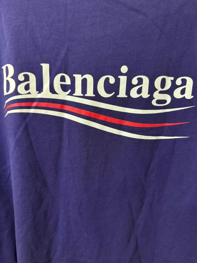 Balenciaga Balenciaga Dark blue cola print short sleeves 2505-Nextarro Size US M / EU 48-50 / 2 - 4 Thumbnail