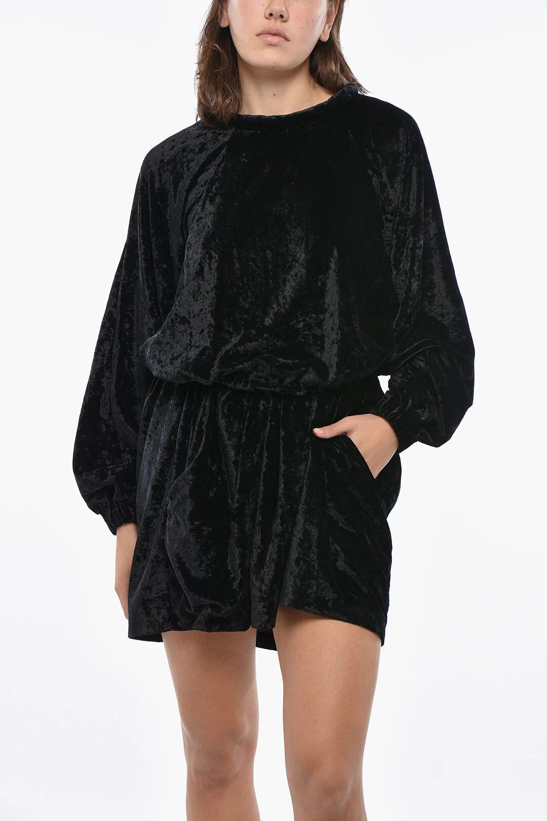 Isabel Marant og1mm0326 Chenille Dress in Black Size M / US 6-8 / IT 42-44 - 4 Thumbnail