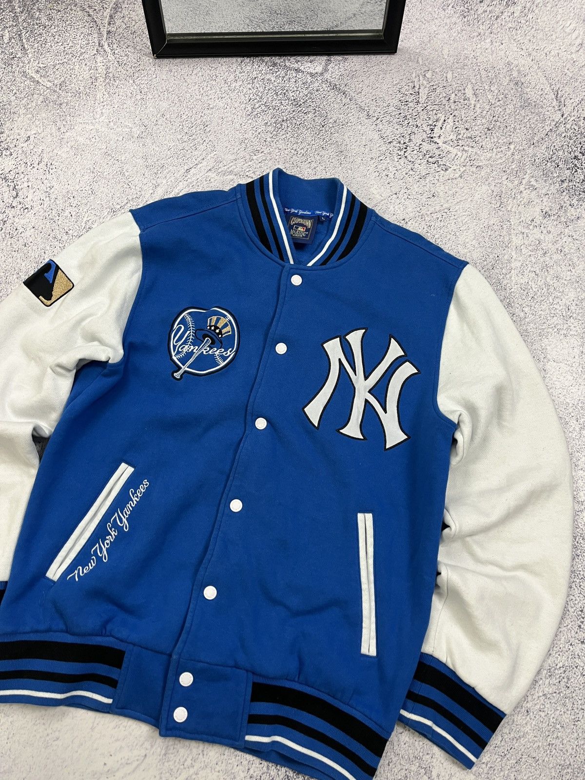 MLB × Majestic × New York Yankees Majestic New York Yankes Bomber Jacket Varsity MLB Rare Hype Size US L / EU 52-54 / 3 - 6 Thumbnail