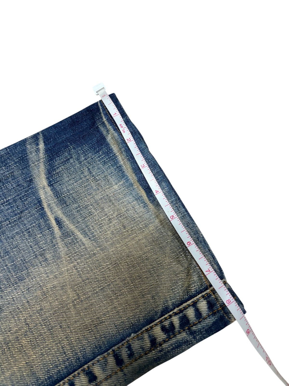 Japanese Brand Y2K Red Pepper Distressed Straight Denim Jeans Size US 31 - 13 Thumbnail