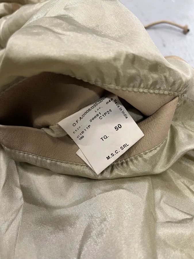 Emporio Armani SS2009 Emporio Armani Beige Lamb Leather Hooded Jacket Size US M / EU 48-50 / 2 - 10 Thumbnail