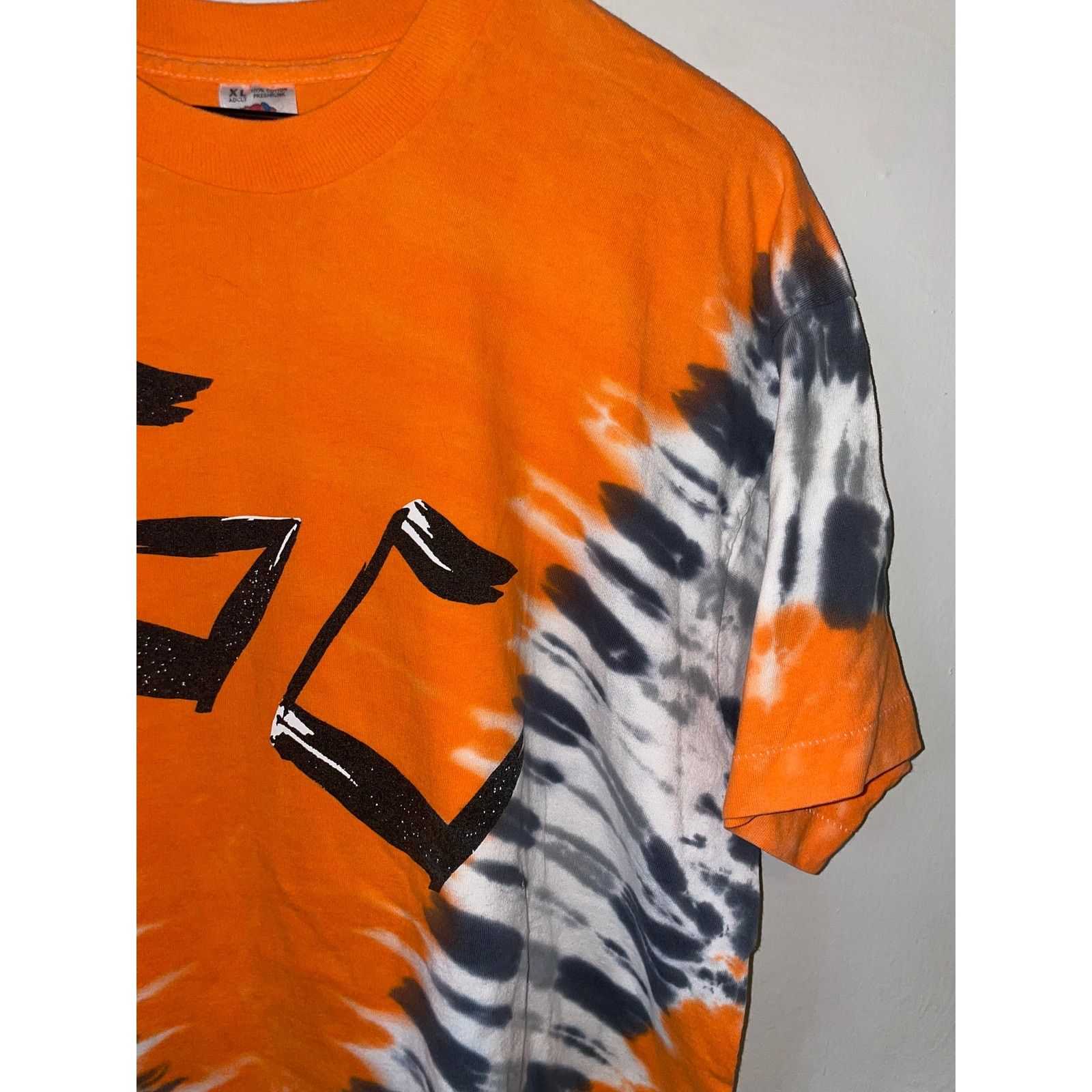 Fruit Of The Loom Vintage Fruit Of The Loom Tie Dye Shirt Orange Tee GC XL 90s Size US XL / EU 56 / 4 - 3 Thumbnail