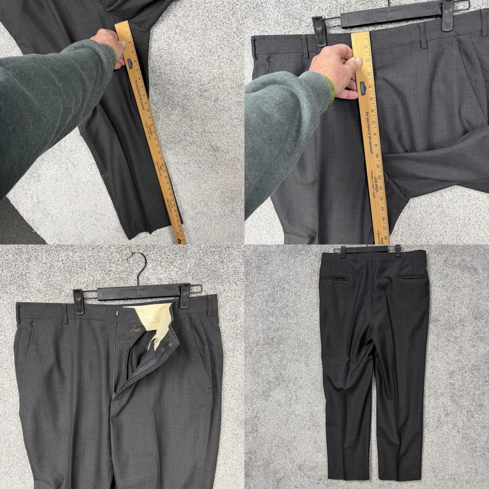 Vintage VINTAGE South Oak 2 Piece Suit Men's 43R Regular Dark Gray 37x29 Business Formal Notch Lapel 2 Button Vintage 80s-90s Size 46R - 10 Thumbnail