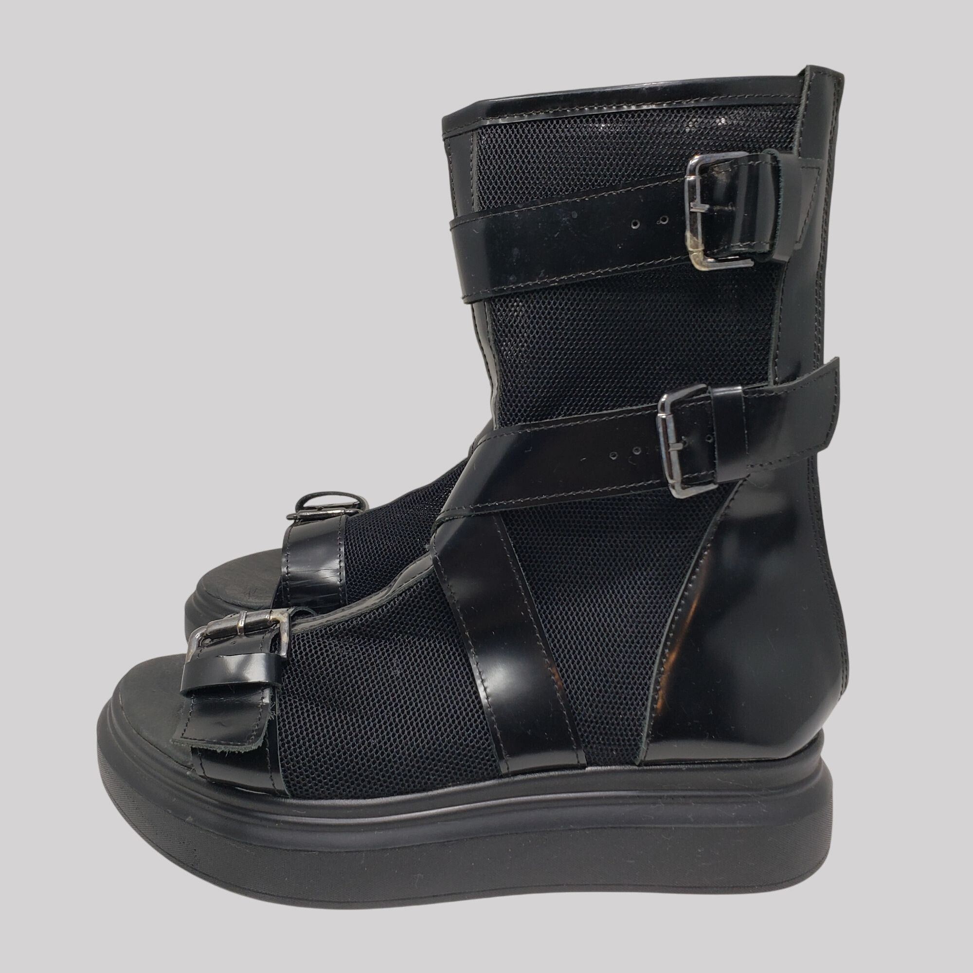 Other Adrenaline Black genuine leather summer boots/woman 41 / 27 Size US 10 / IT 40 - 3 Thumbnail
