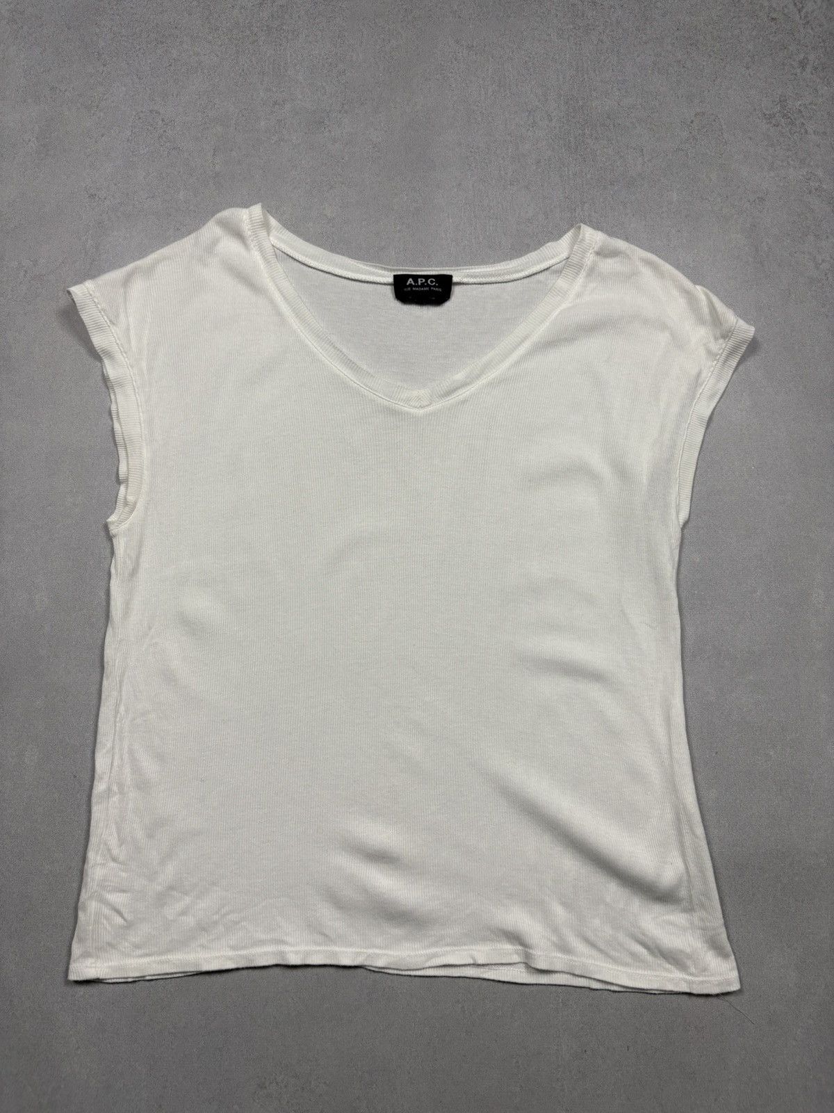 A.P.C. A.P.C. Rue Madame Paris White Modal Cotton Top Y2K Classic M Size M / US 6-8 / IT 42-44 - 1 Thumbnail