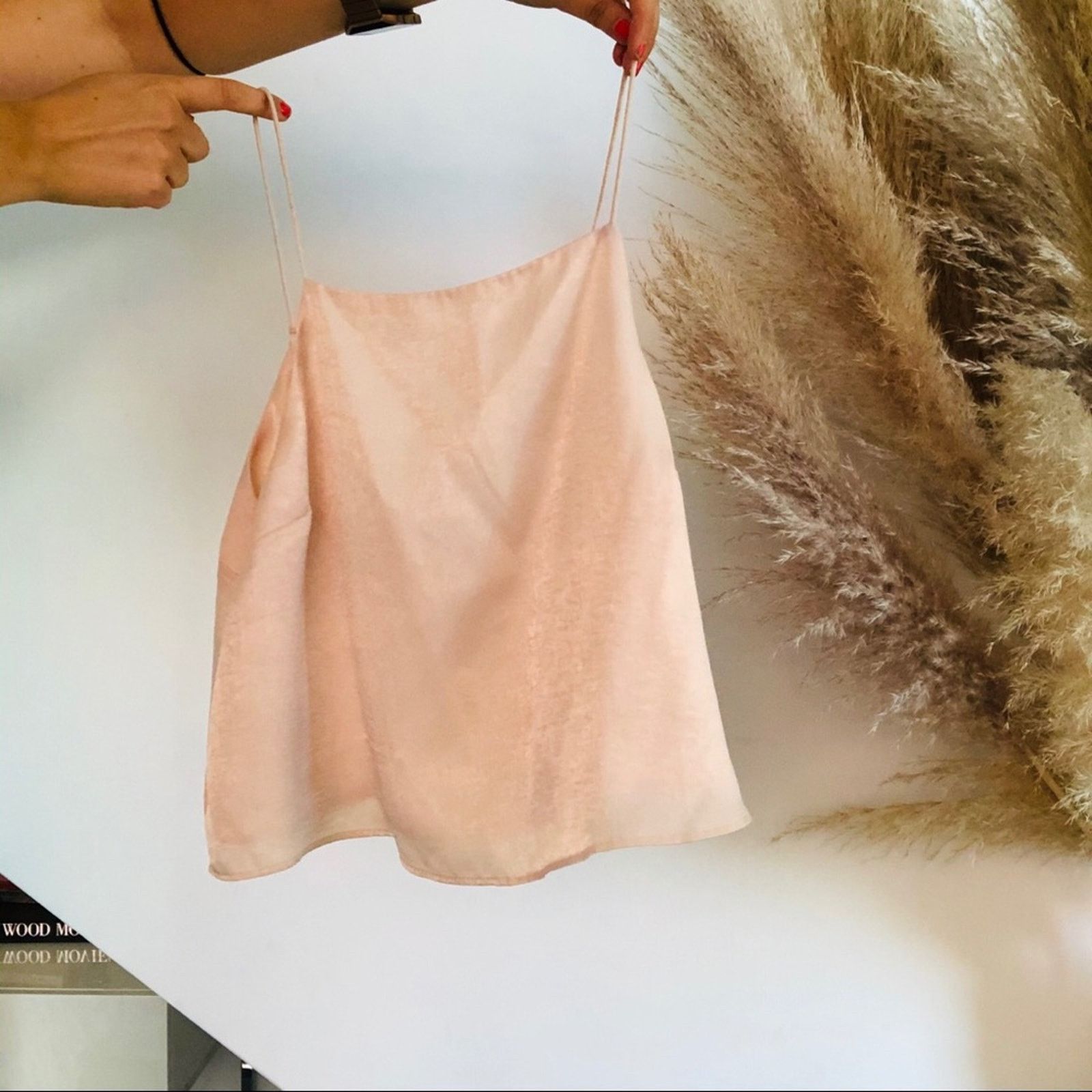 Forever 21 NEW FOREVER 21 90s Blush Light Pink Crop Tank Top Shirt Size M / US 6-8 / IT 42-44 - 8 Thumbnail