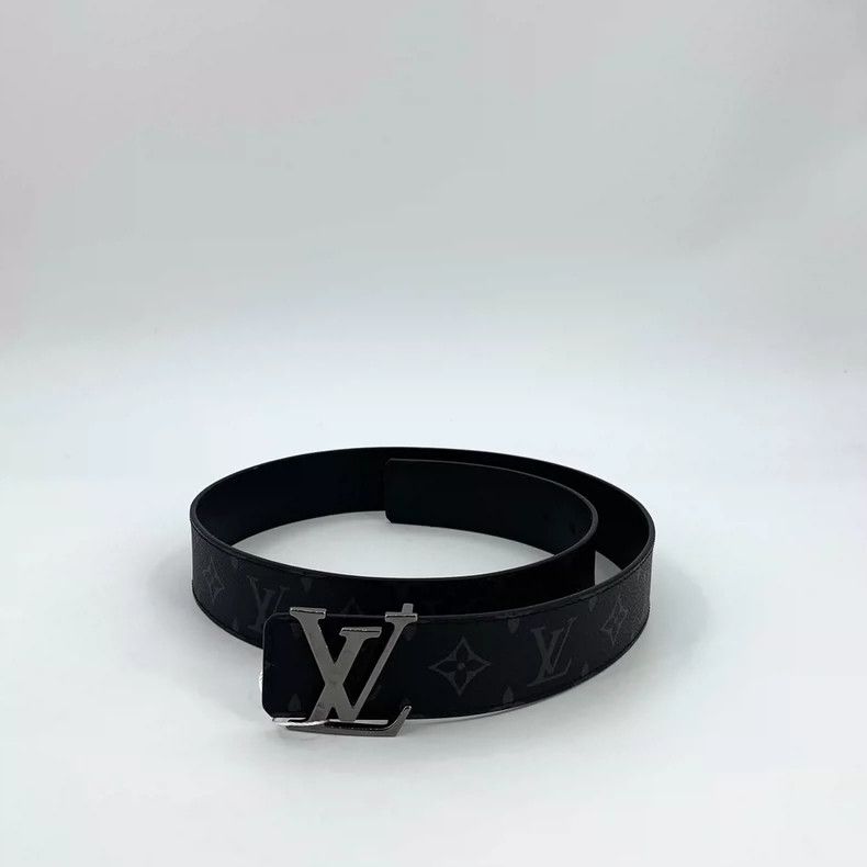 Louis Vuitton Louis Vuitton Black logo print logo smooth buckle waistban Size ONE SIZE - 3 Thumbnail