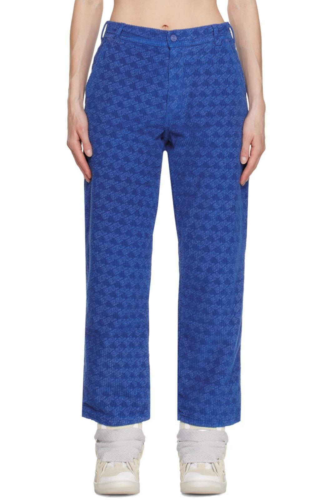 ERL ERL Monogram Corduroy Pants - Blue - Medium Size US 32 / EU 48 - 9 Thumbnail