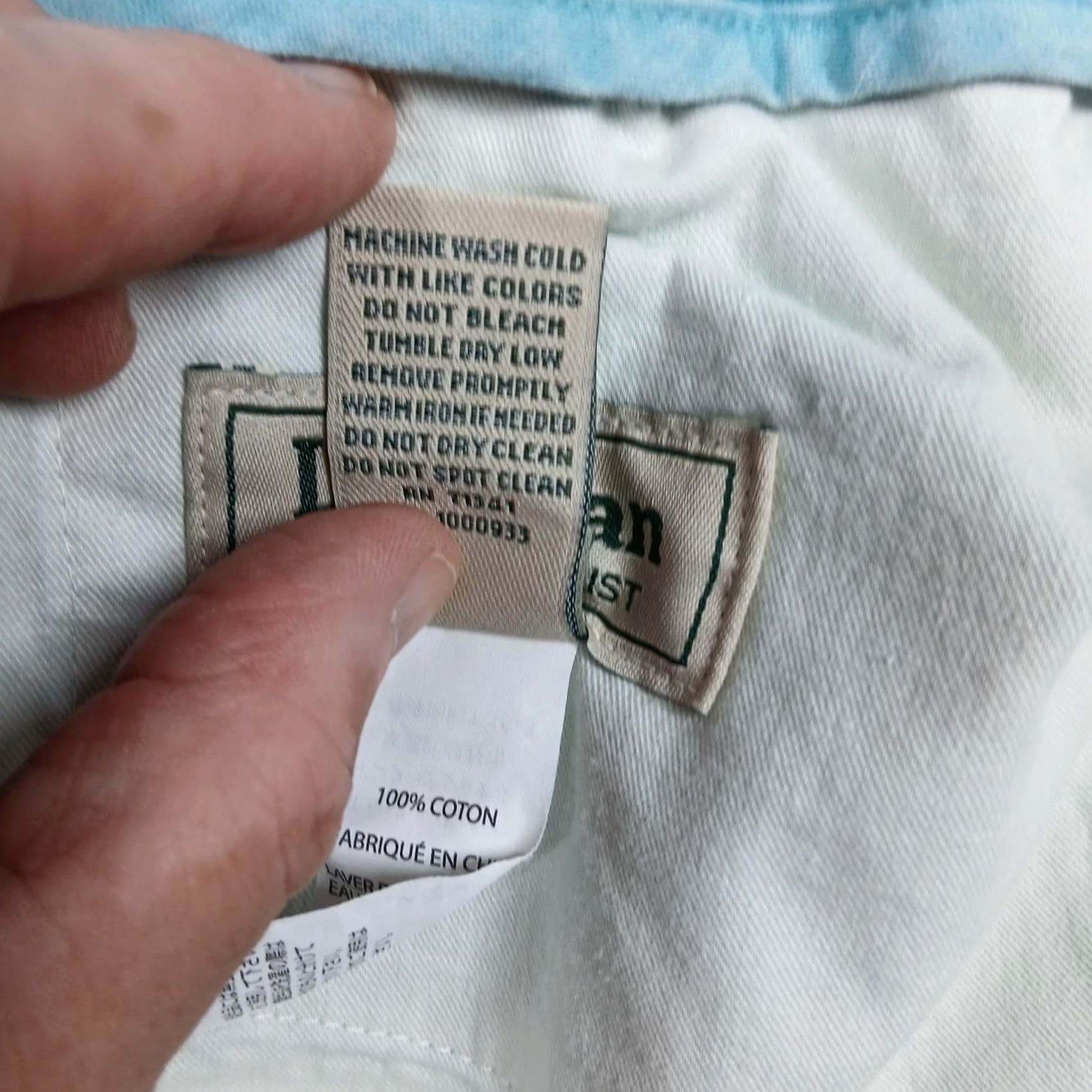 Vintage L.L.Bean Cargo Shorts Mens 44 Light Blue Comfort Waist Elastic Cotton Pockets Size US 44 / EU 60 - 4 Thumbnail