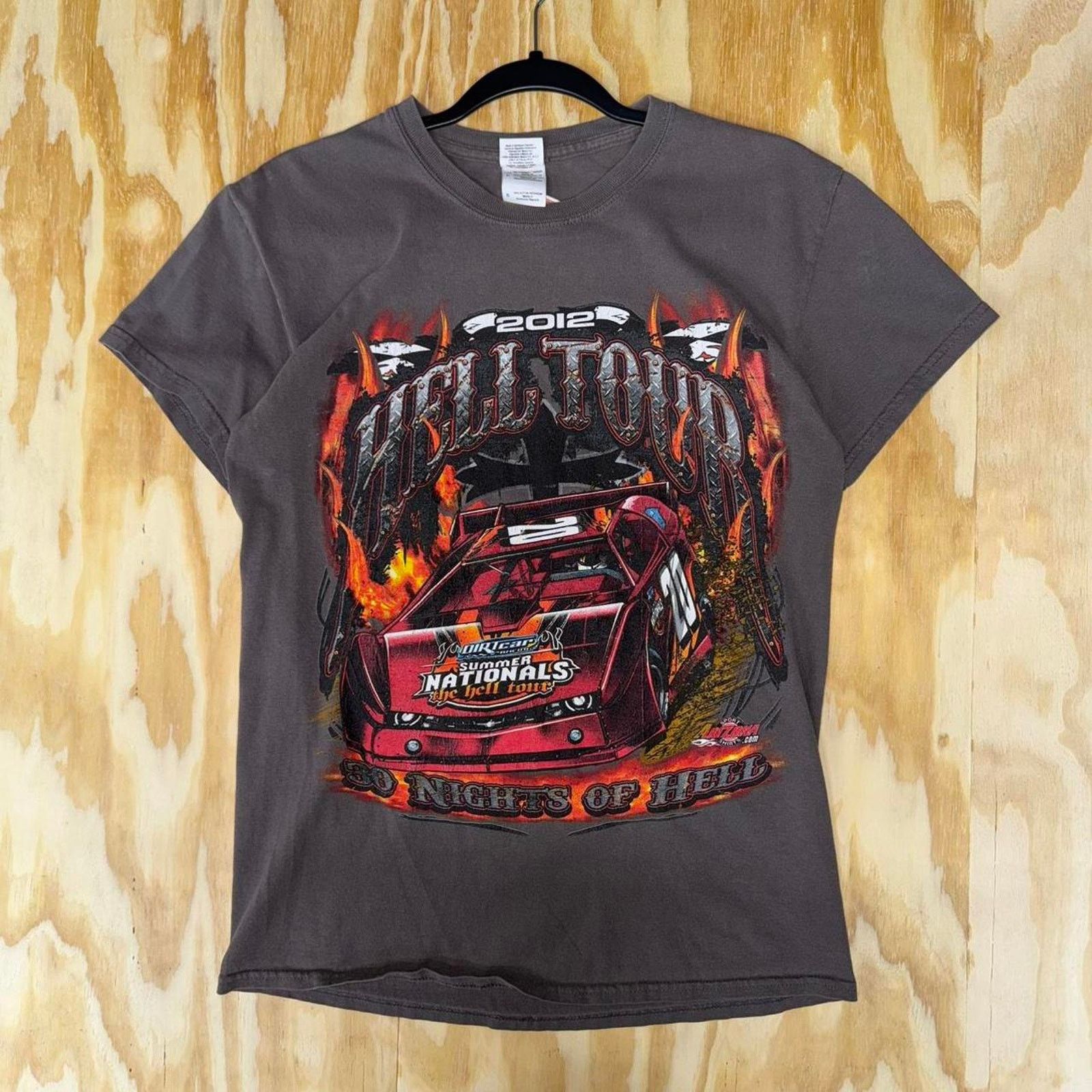 NASCAR Vintage 2012 hell tour midget car racing nascar style tshirt Size US S / EU 44-46 / 1 - 1 Thumbnail