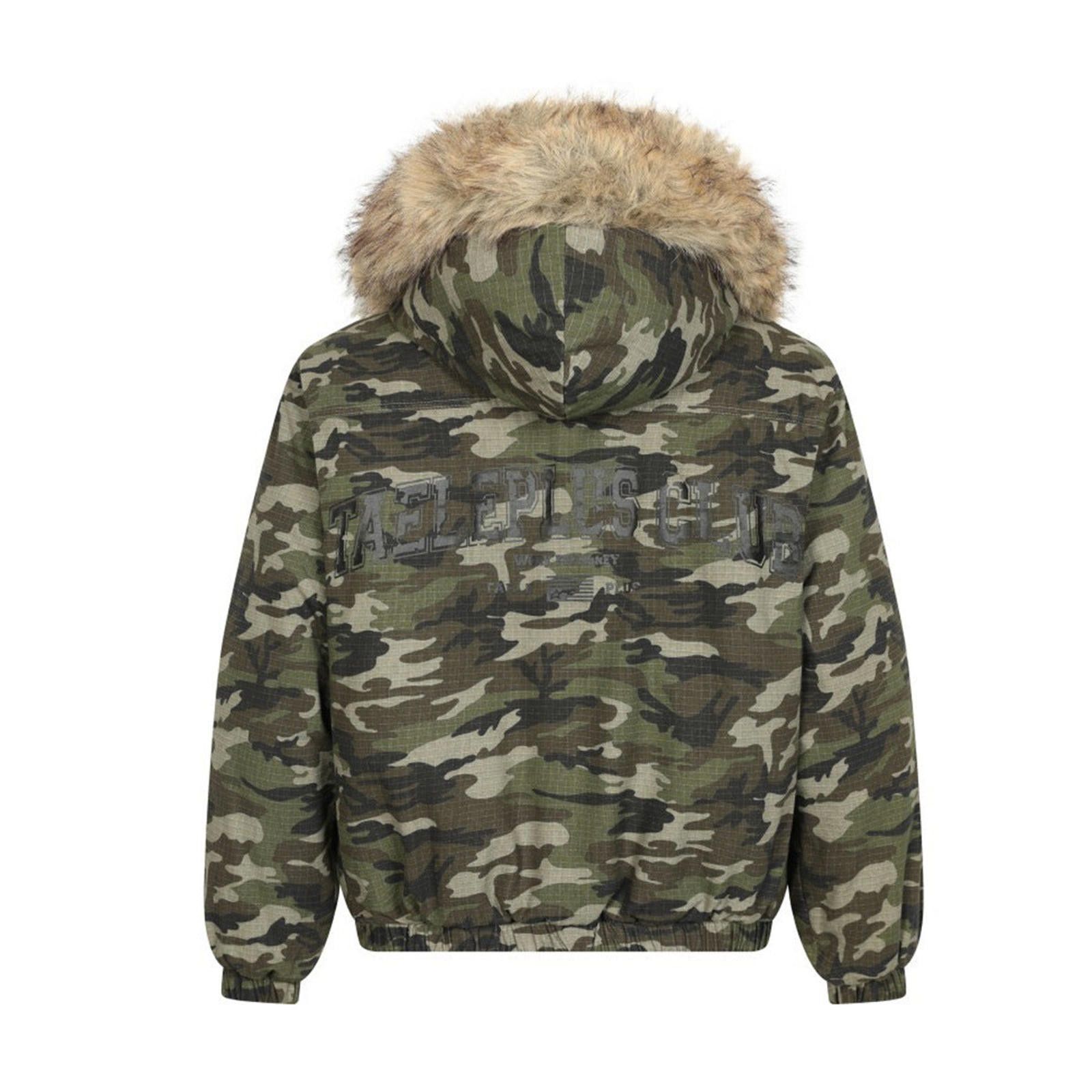 Japanese Brand Camouflage Fur Hooded Bomber Jacket, Insulated Winter Coat Size US M / EU 48-50 / 2 - 4 Thumbnail