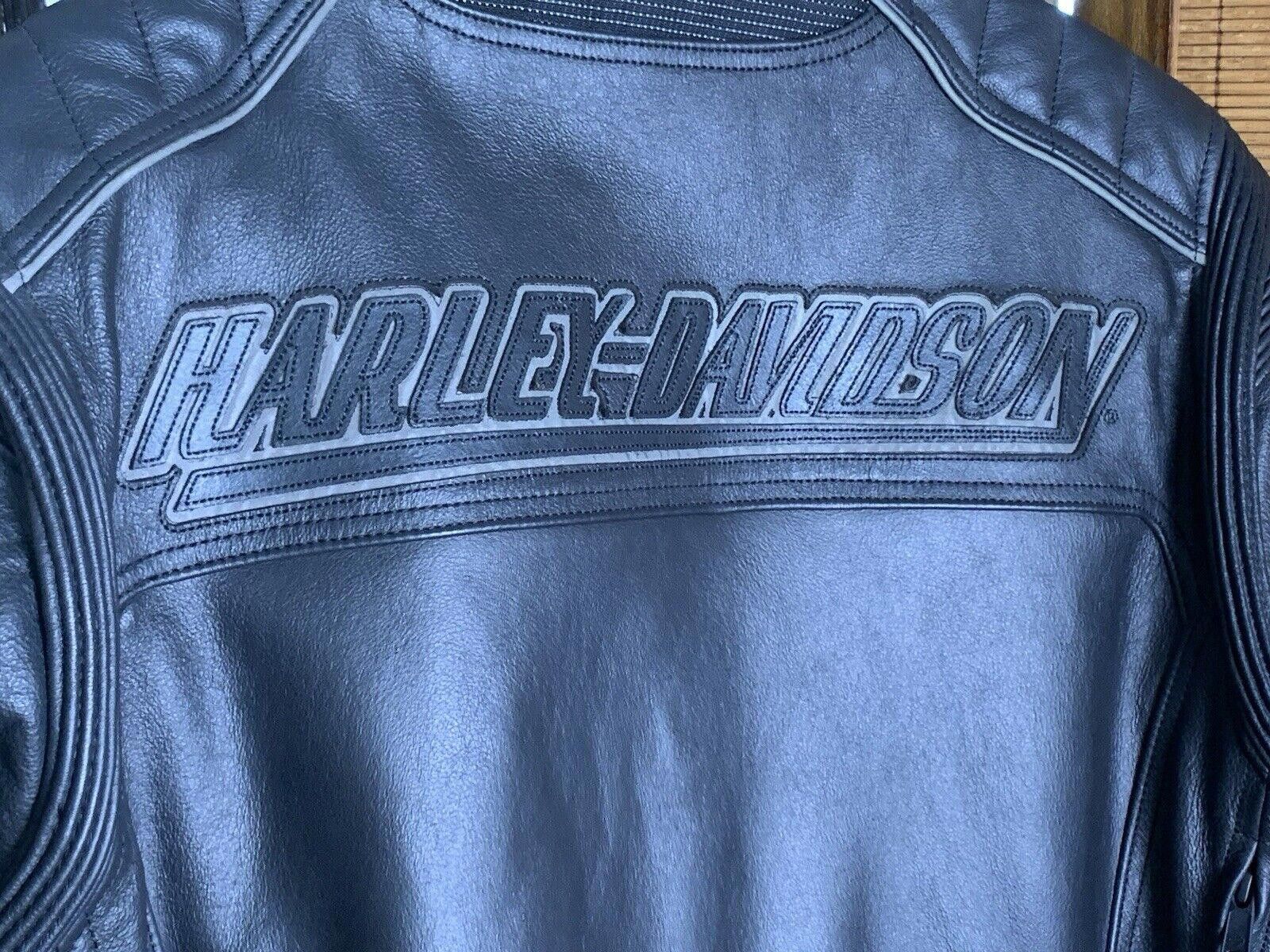 Harley Davidson Harley Davidson Erving Pocket System Black Leather Jacket XL Size US XL / EU 56 / 4 - 4 Thumbnail