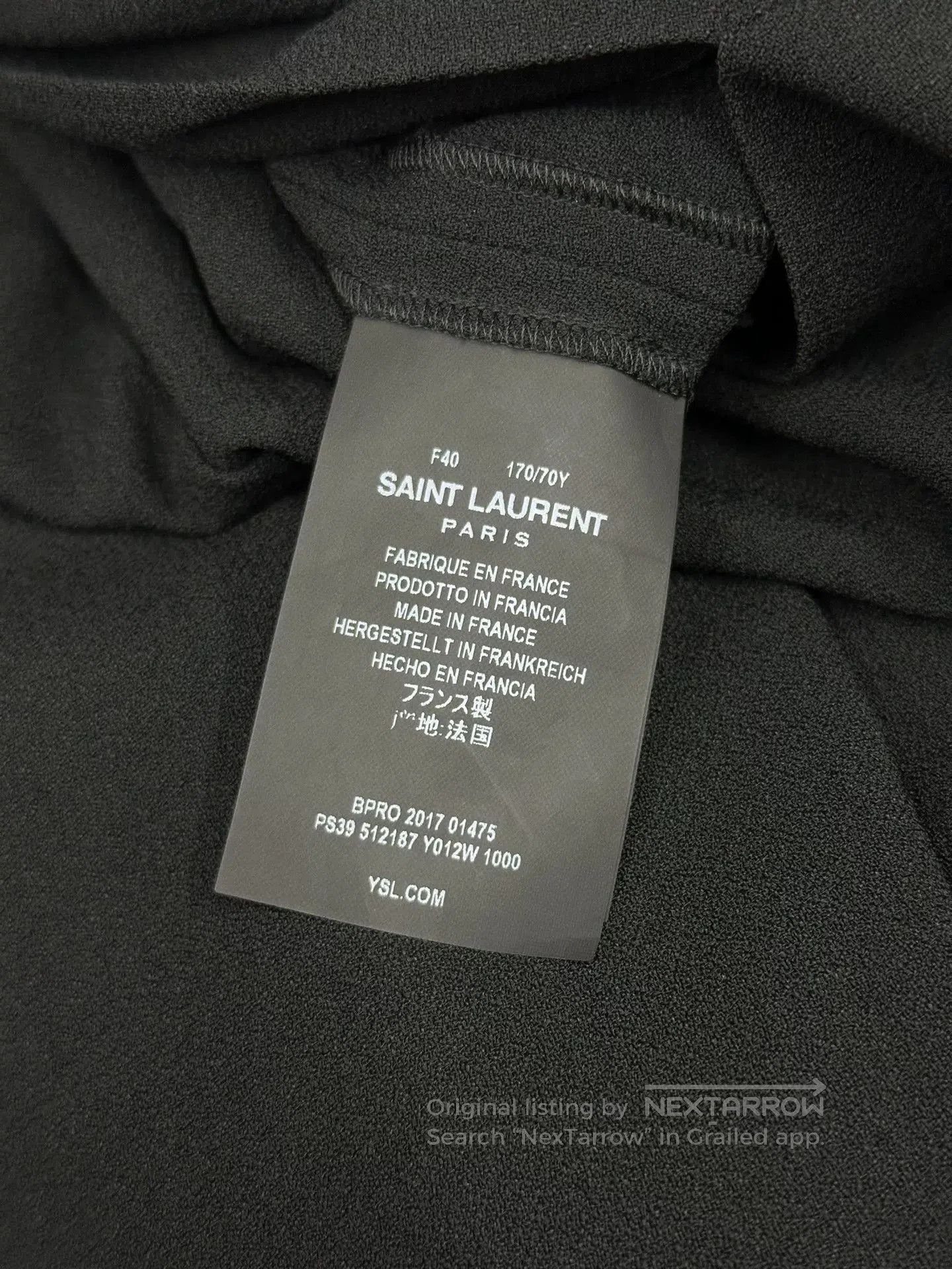 Saint Laurent Paris Saint Laurent Black Gold Sequin Bow Jumpsuit. Size 39" - 8 Thumbnail