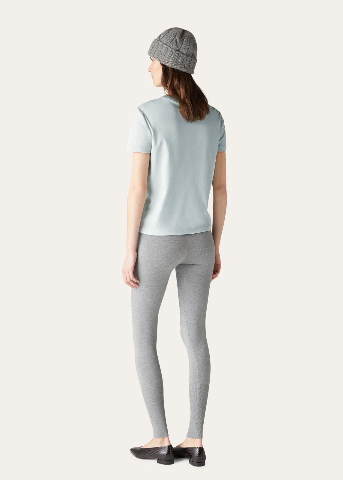 Loro Piana o1srvl11e0824 Crewneck Short Sleeve T-Shirt in Light Blue Size M / US 6-8 / IT 42-44 - 4 Thumbnail
