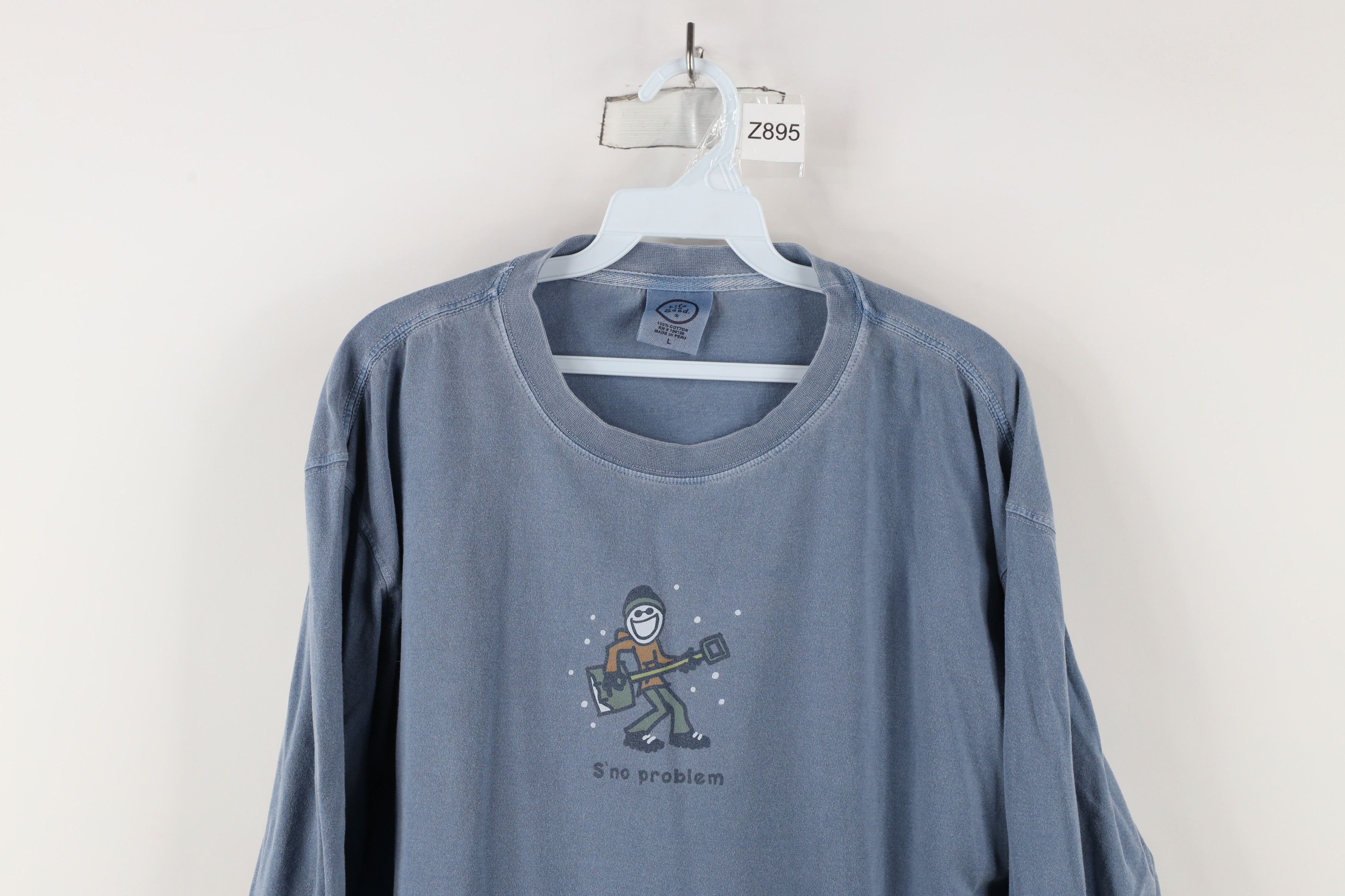 Life is Good × Vintage Vintage Life Is Good Snow Problem Long Sleeve T-Shirt Blue Size US L / EU 52-54 / 3 - 2 Thumbnail
