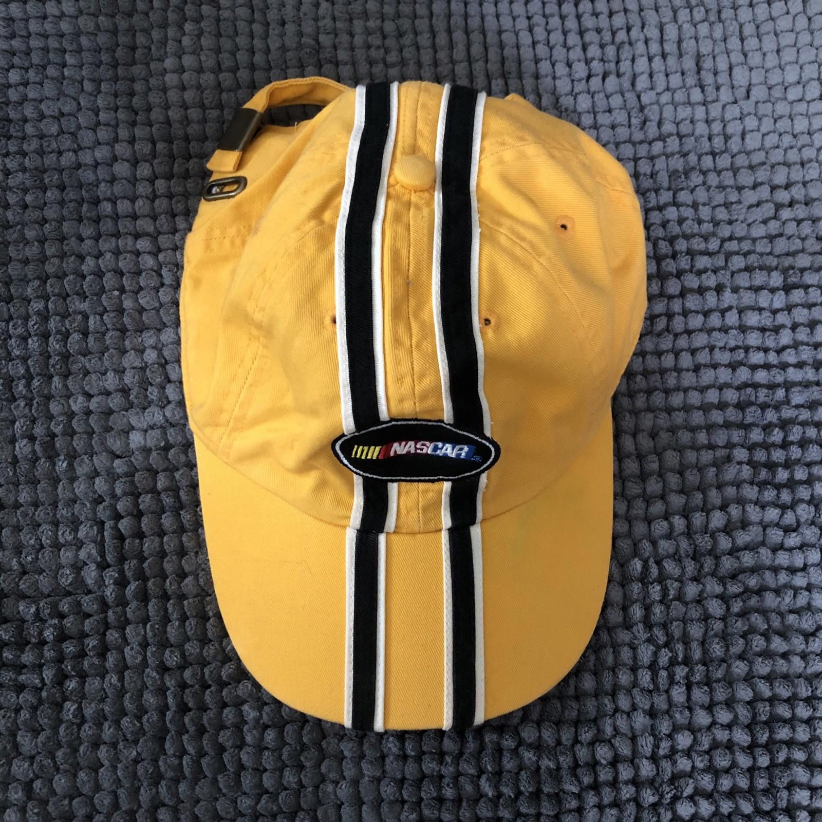 Designer Kudzu Nascar Mens Yellow Hat Cap Adjustable Strap Back OS Size ONE SIZE - 2 Thumbnail