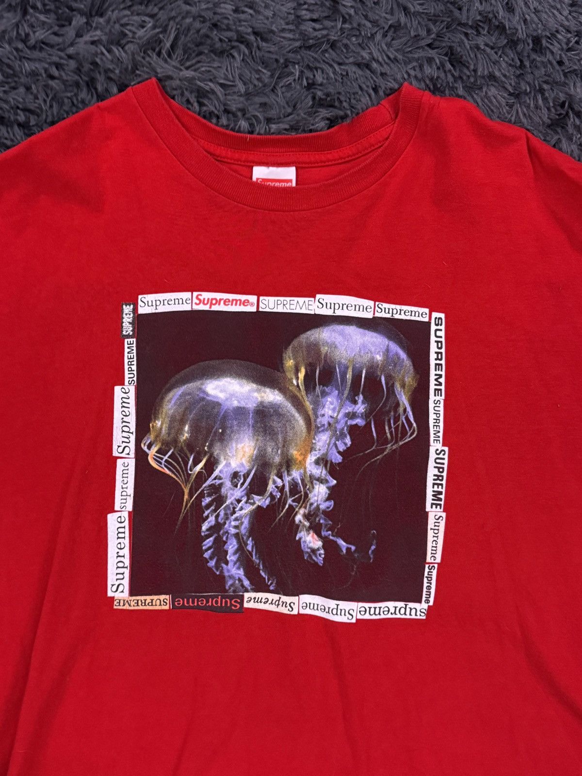 Supreme Red Supreme Jellyfish Tee Size US L / EU 52-54 / 3 - 2 Thumbnail