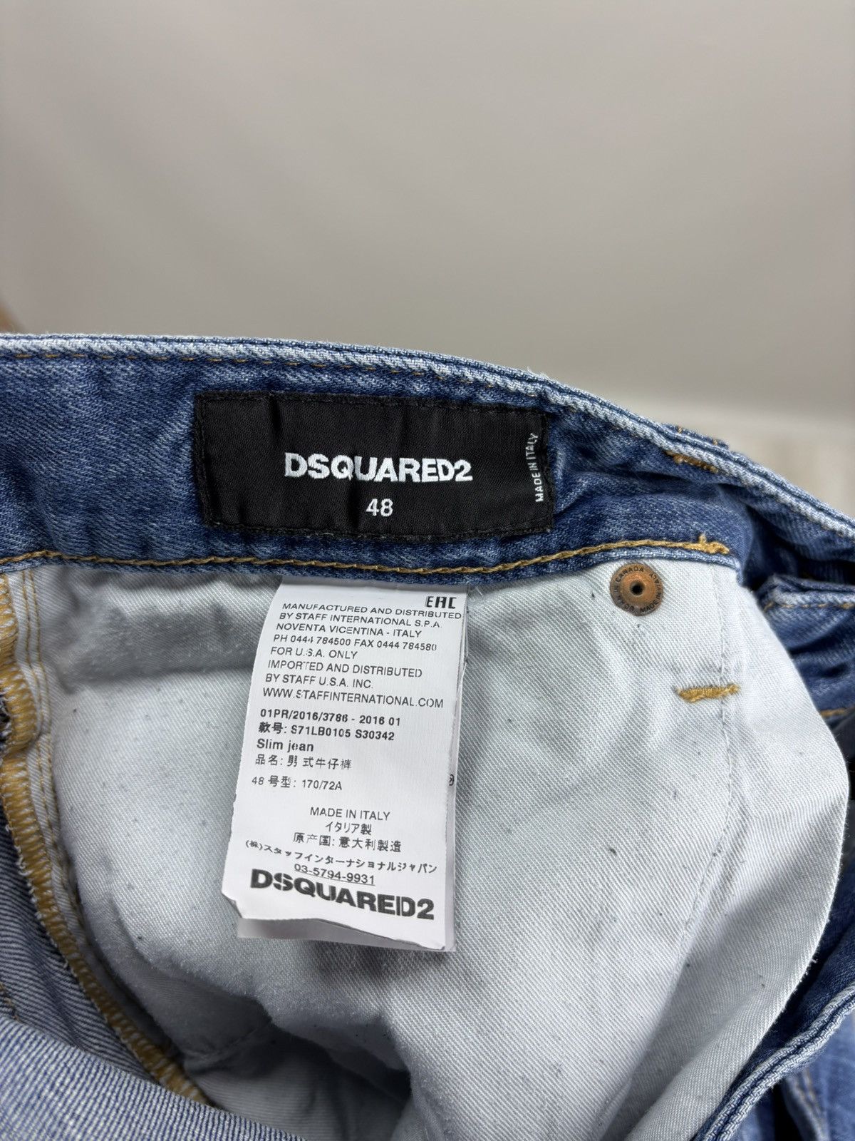Dsquared2 Mens jeans Dsquared2 Size 48 Color Blue Size US 32 / EU 48 - 7 Thumbnail