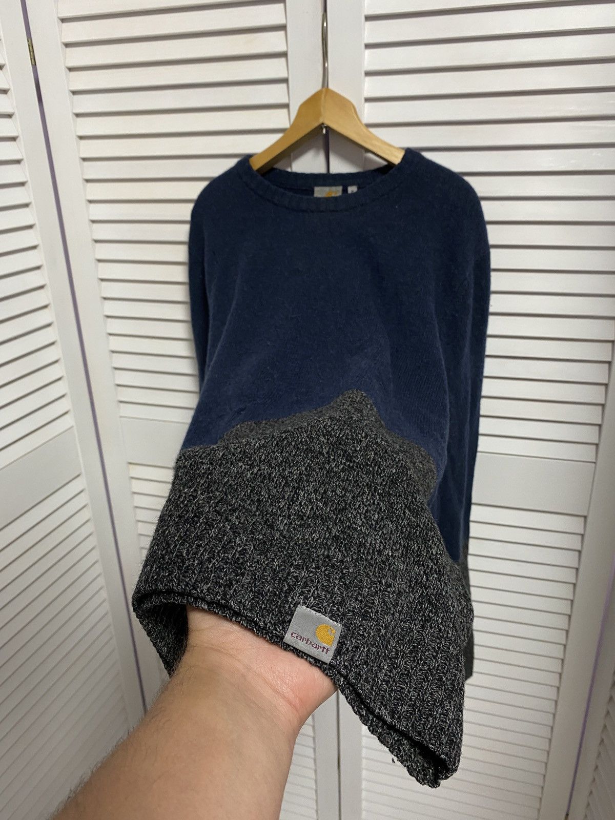 Carhartt × Vintage 🚥 Vintage Sweater Carhartt WORKWEAR Knitted sweater Size US M / EU 48-50 / 2 - 4 Thumbnail