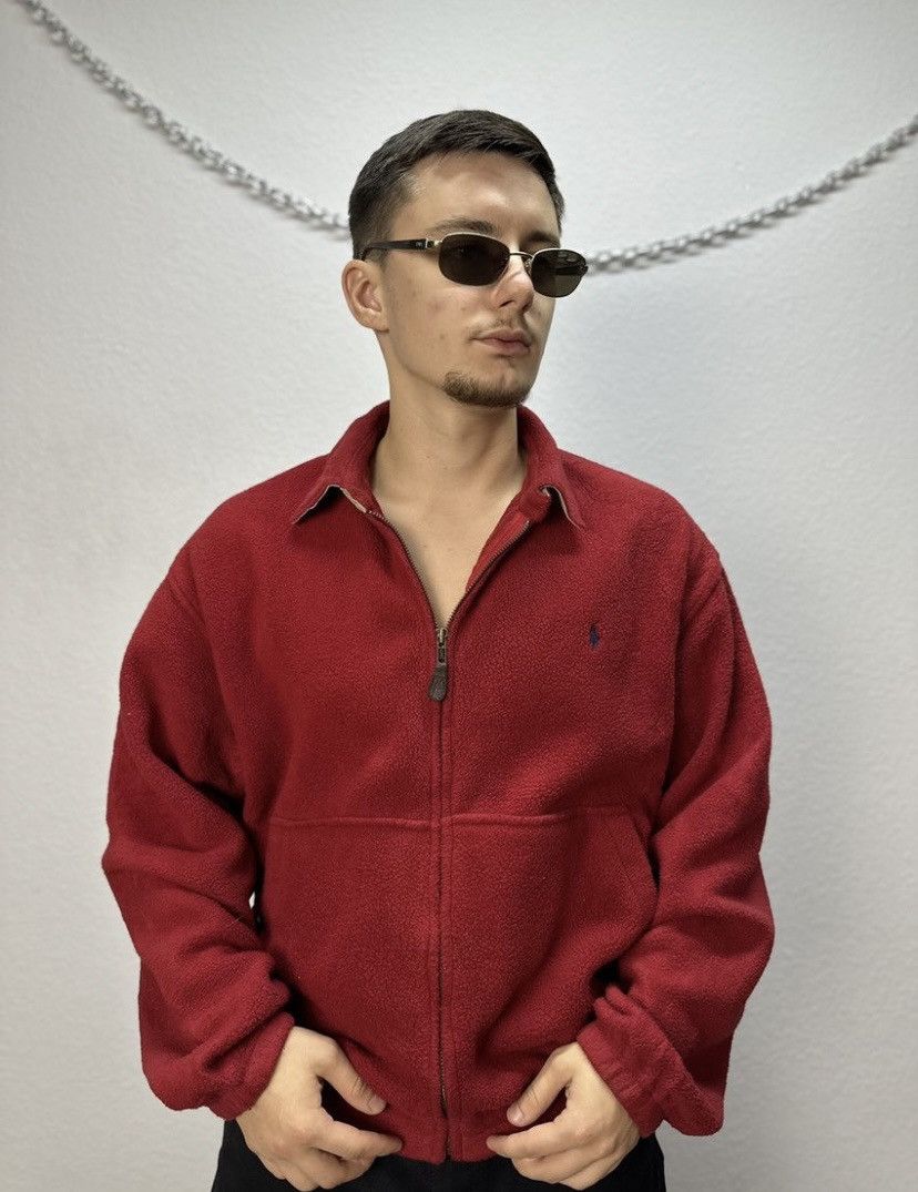 Polo Ralph Lauren Polo Ralph Lauren Vintage Fleece Jacket Full Zip Distressed Size US M / EU 48-50 / 2 - 6 Thumbnail