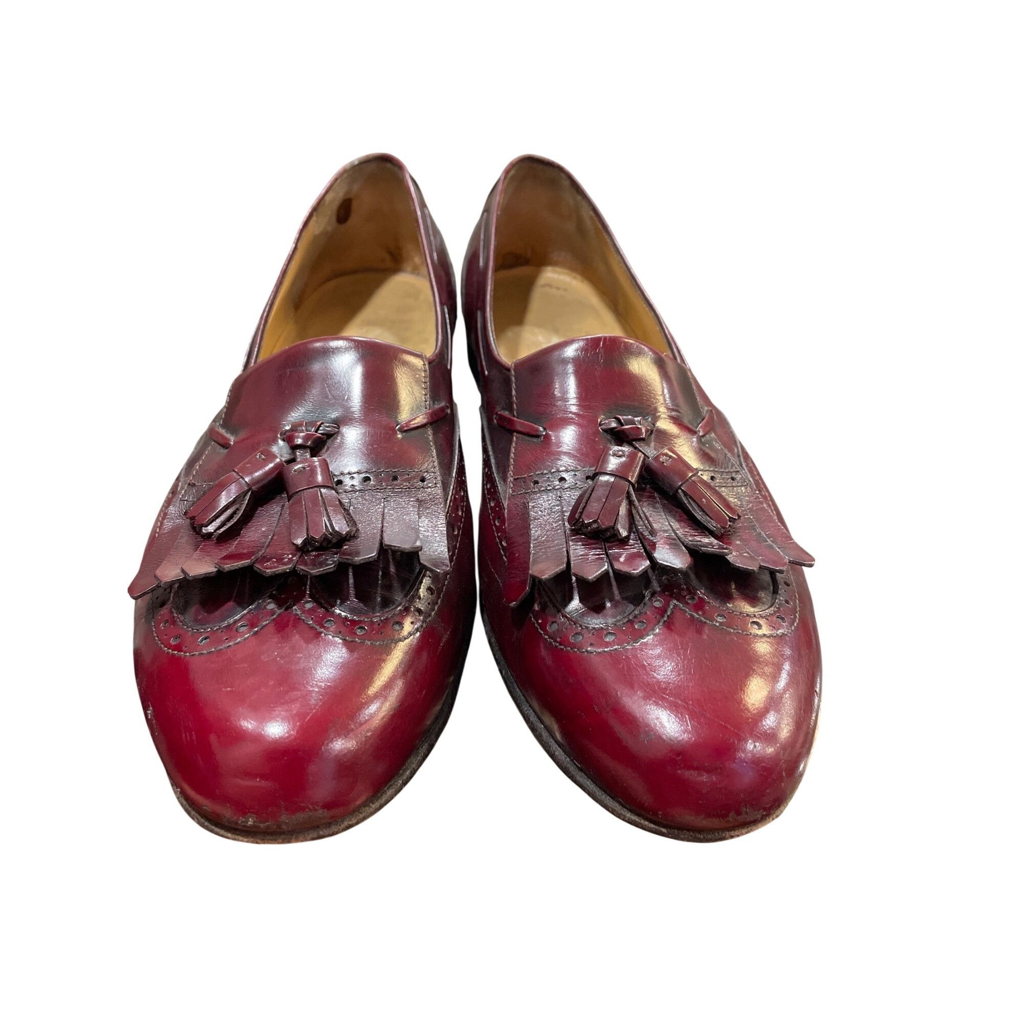 Salvatore Ferragamo Salvatore Ferragamo mens burgandy leather tassled oxford sho Size US 12 / EU 45 - 13 Thumbnail