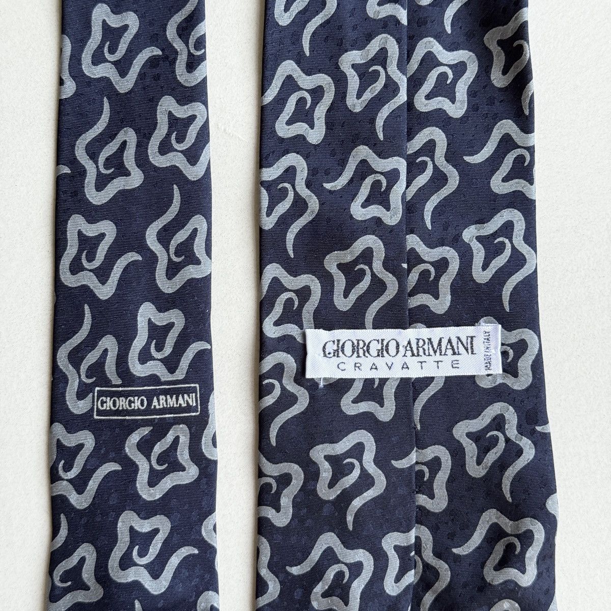Giorgio Armani Giorgio Armani Navy Silk Tie Size ONE SIZE - 5 Thumbnail