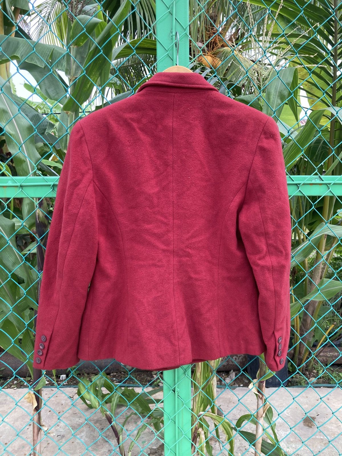 Japanese Brand Arrston Volaju Kohshin Satoh Avant Garde Red Wool Blazer Size M / US 6-8 / IT 42-44 - 3 Thumbnail