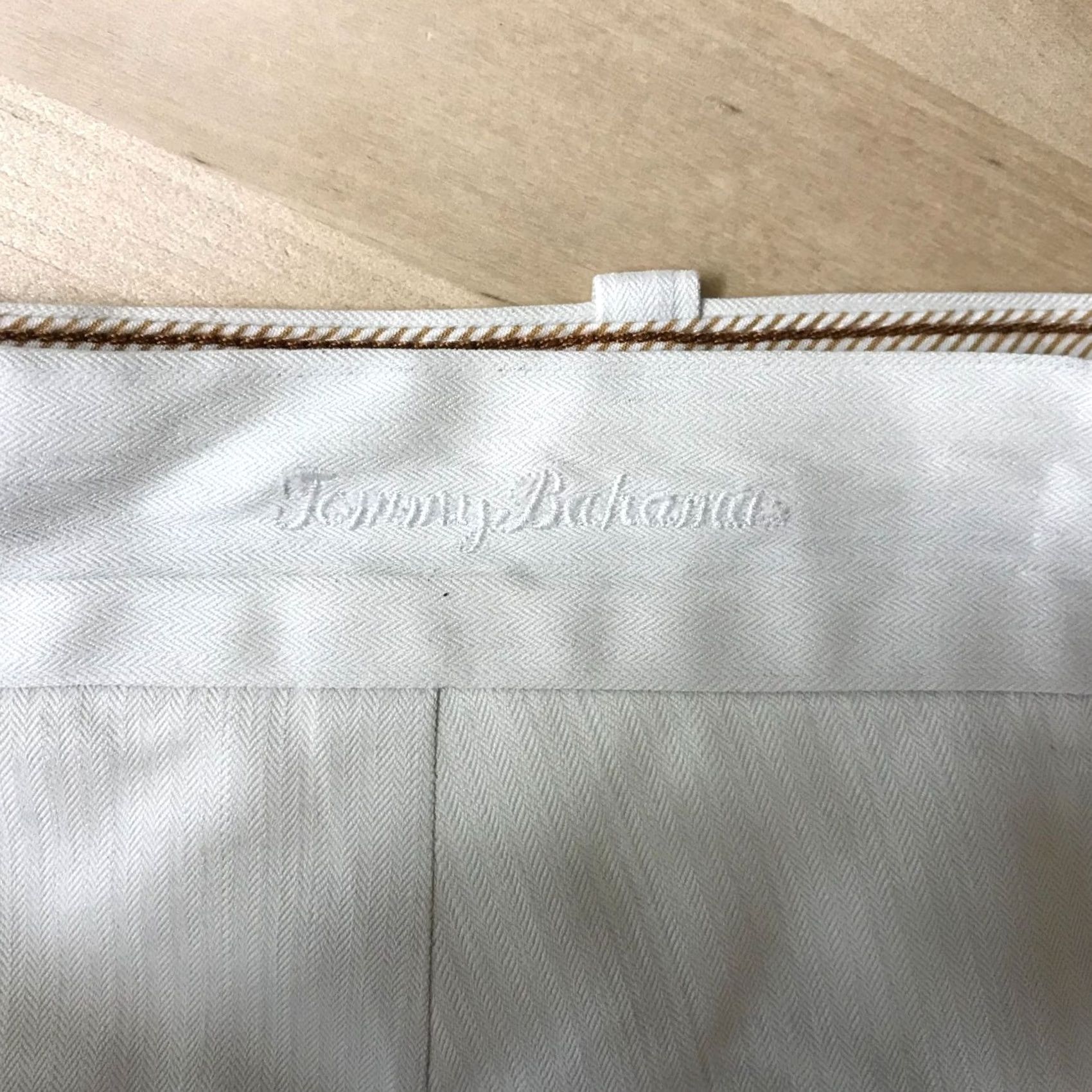 Tommy Bahama TOMMY BAHAMA Pants MEN Dress Pants Silk Beige 40x32 Regular Inseam 32 PLEATED Slacks Size US 40 / EU 56 - 7 Thumbnail