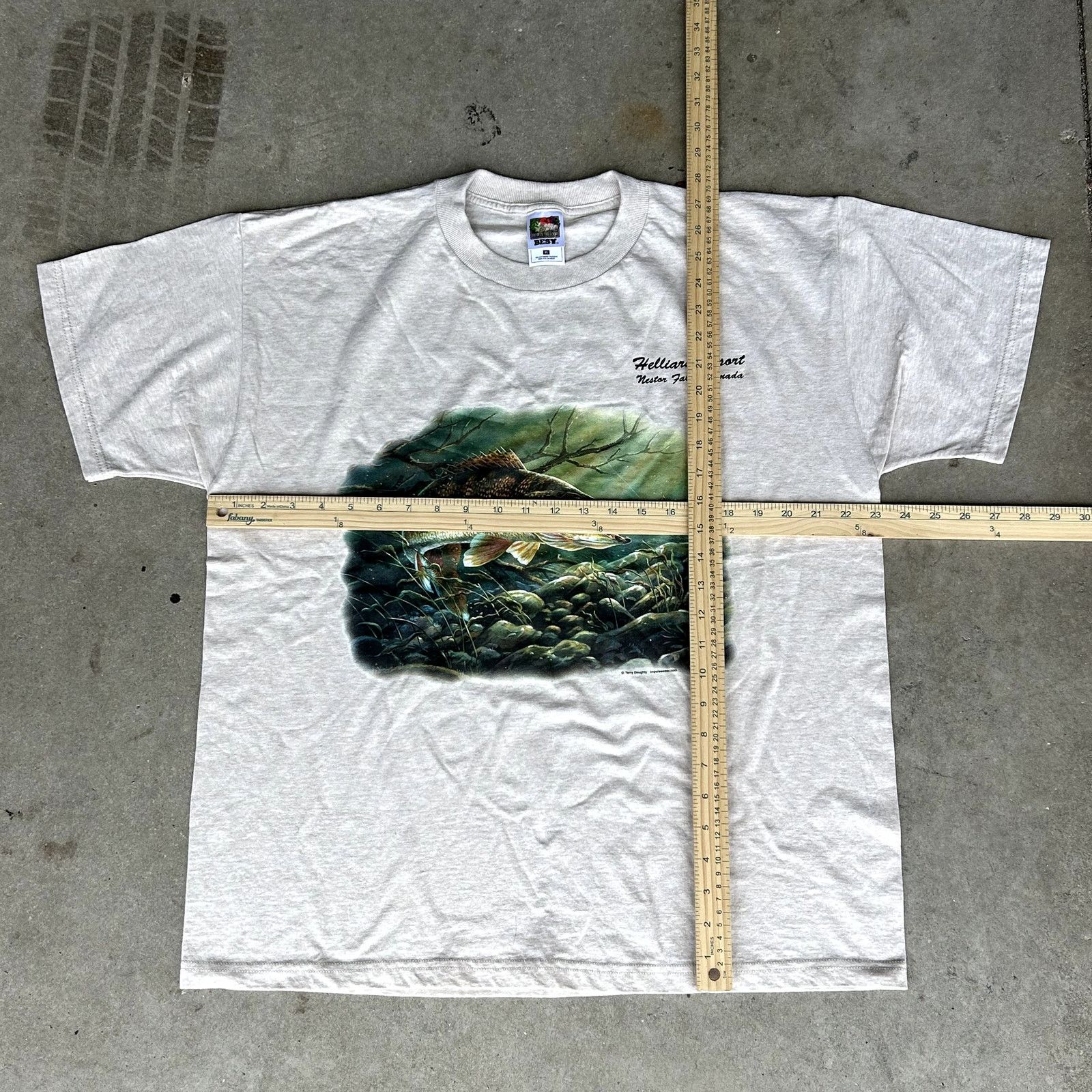 Vintage Y2K Canadian Fishing T-Shirt XL Size US XL / EU 56 / 4 - 4 Thumbnail