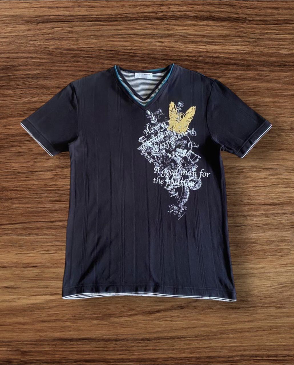 Beauty Beast Japanese Brand EXCUSE Double Layer Poem Design Style T-Shirt Size US M / EU 48-50 / 2 - 1 Thumbnail