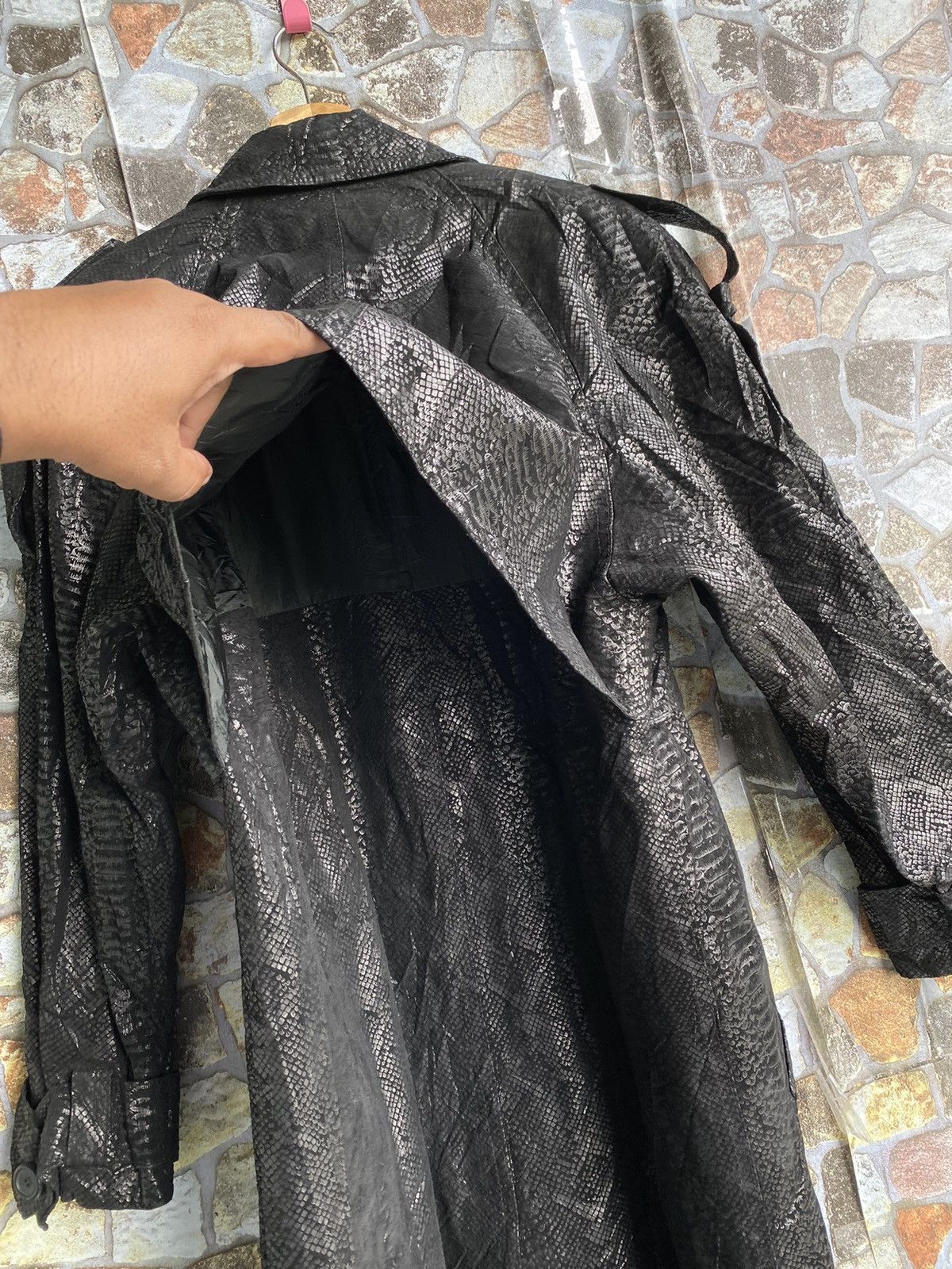 If Six Was Nine × Le Grande Bleu (L.G.B.) Vintage Begedor Italia Leather Trench Coat Jacket Size US XL / EU 56 / 4 - 12 Thumbnail
